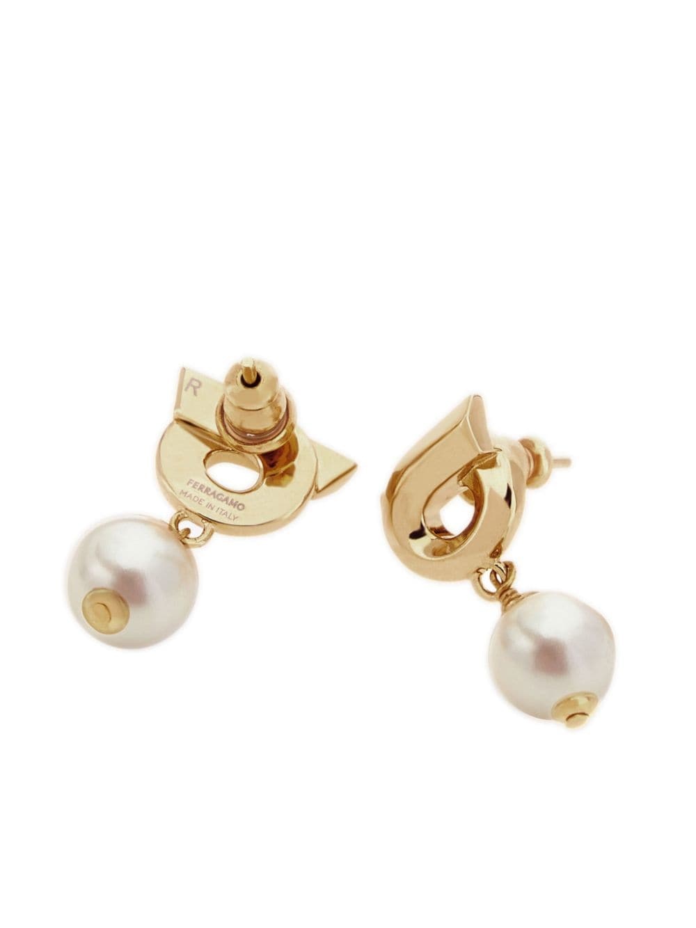 faux-pearl Gancini earrings - 2