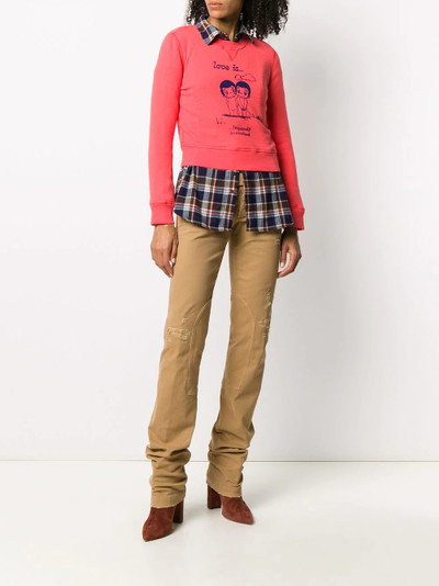 DSQUARED2 Love Is print sweatshirt outlook