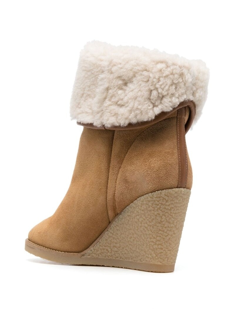 Totam shearling trim wedge boot - 3