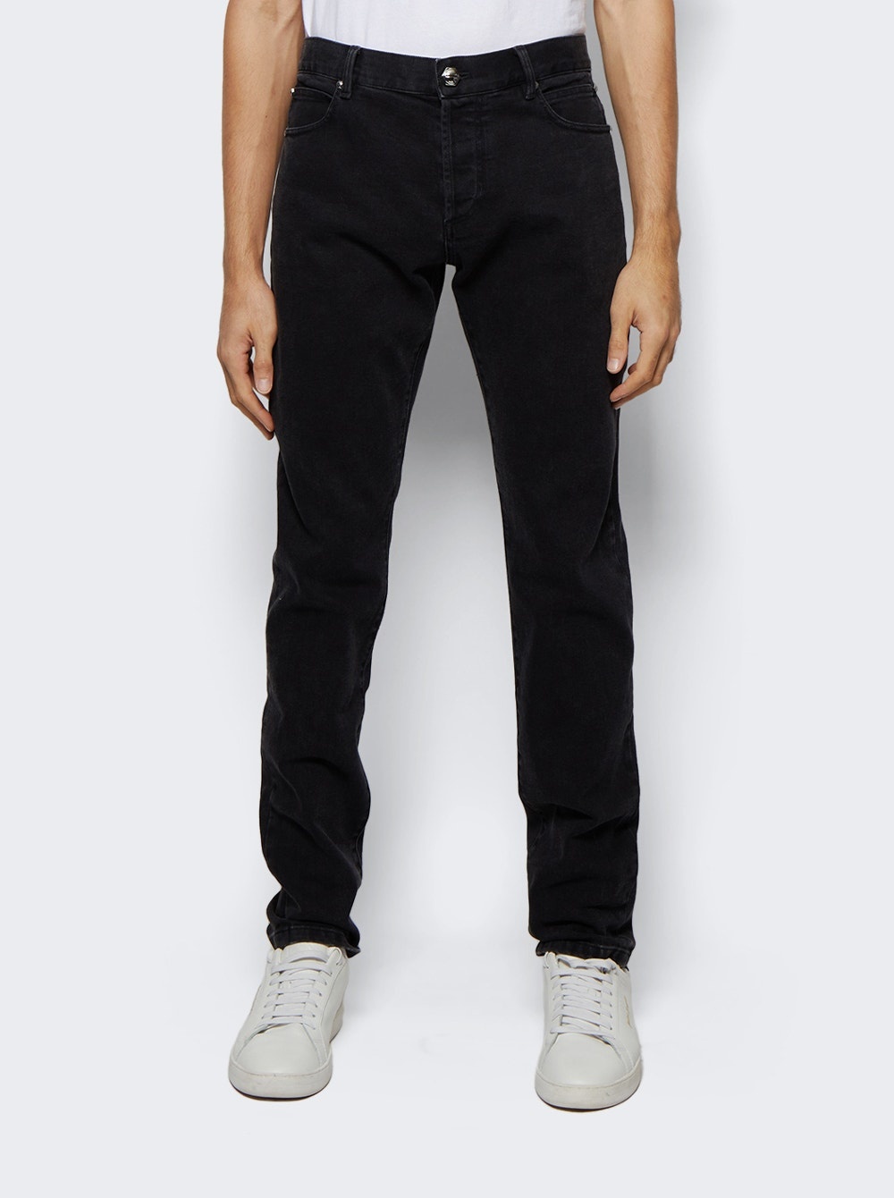 6 Pocket Slim-fit Jean Acid Wash Black - 3