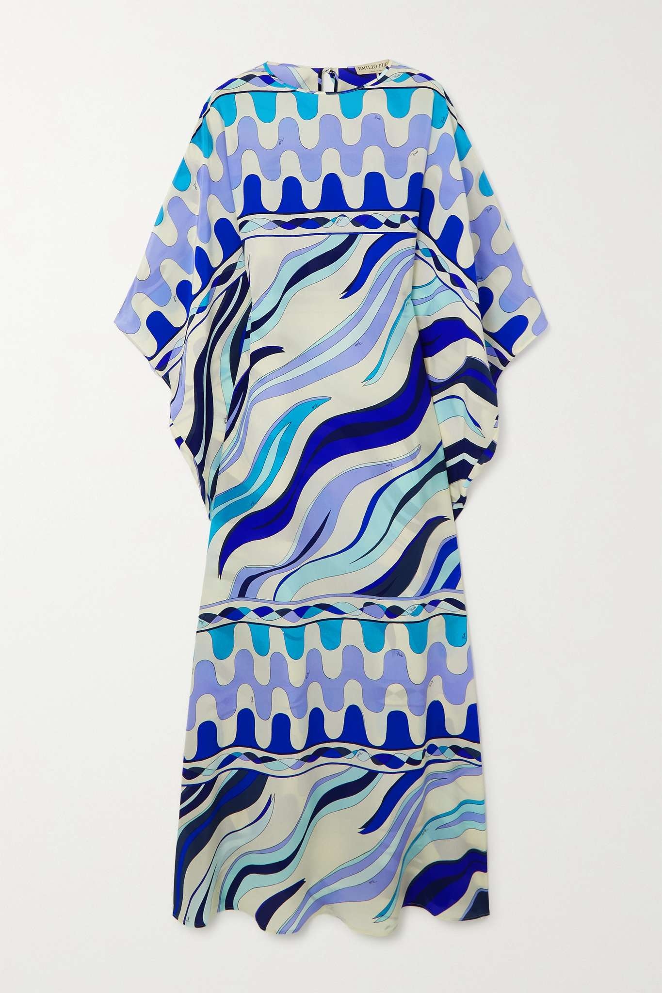 Printed silk crepe de chine kaftan - 1