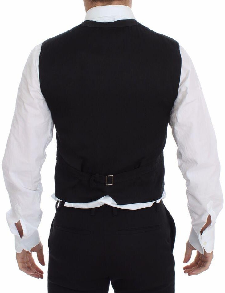 Dolce & Gabbana Black Cotton Viscose Dress Vest Blazer - 2