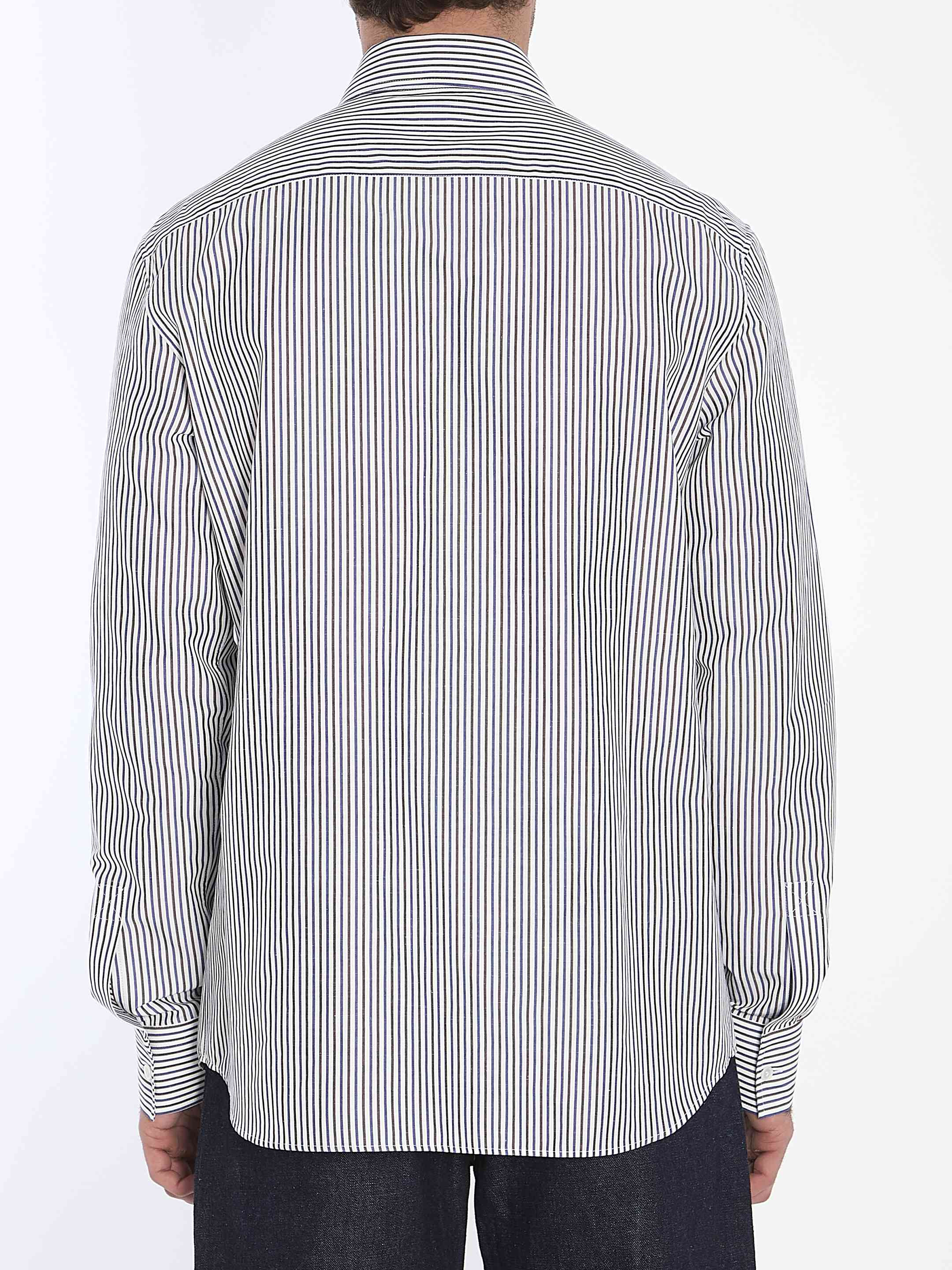 Bottega Veneta Men Pinstripe Shirt - 4