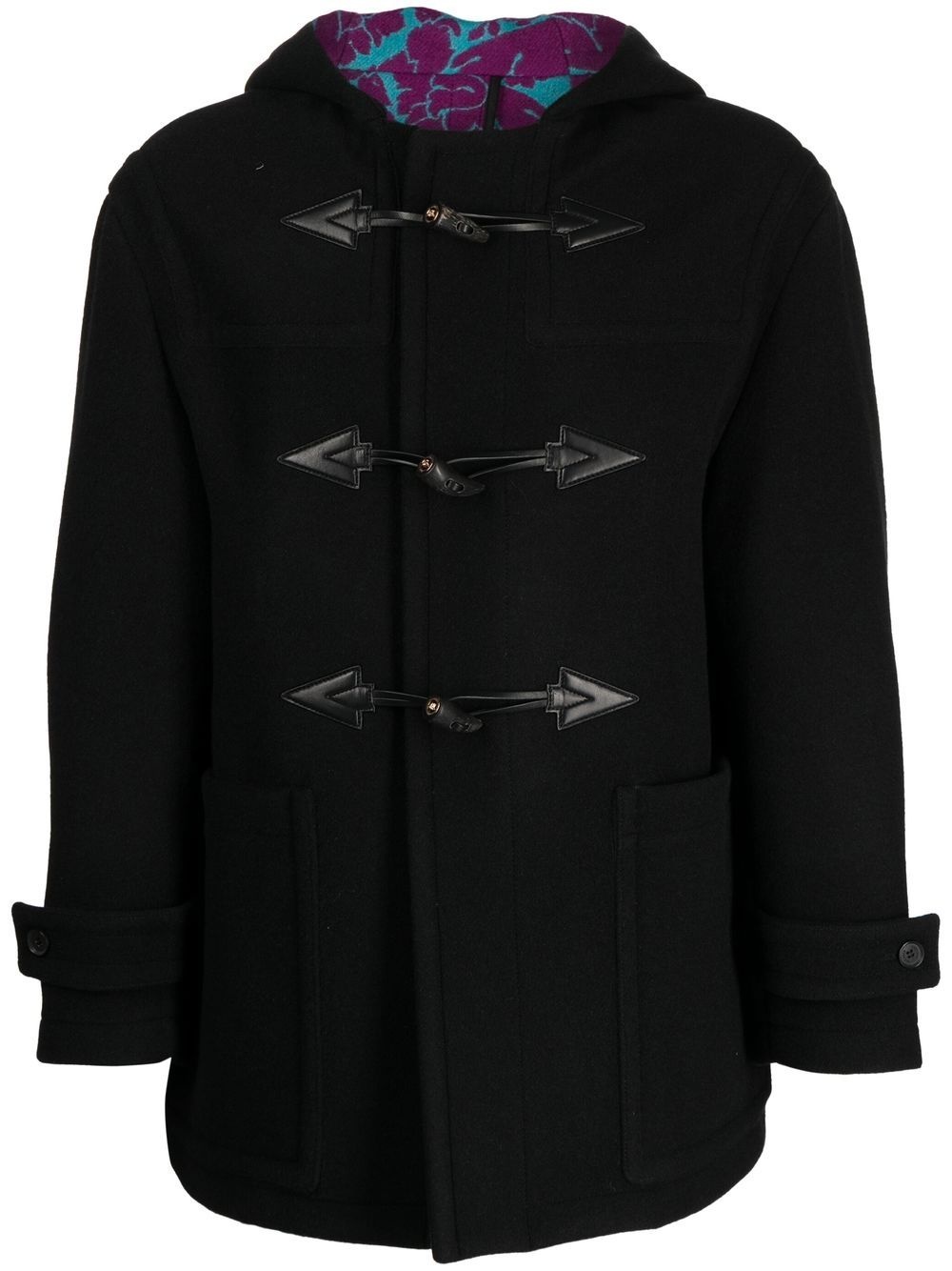 hooded duffle coat - 1