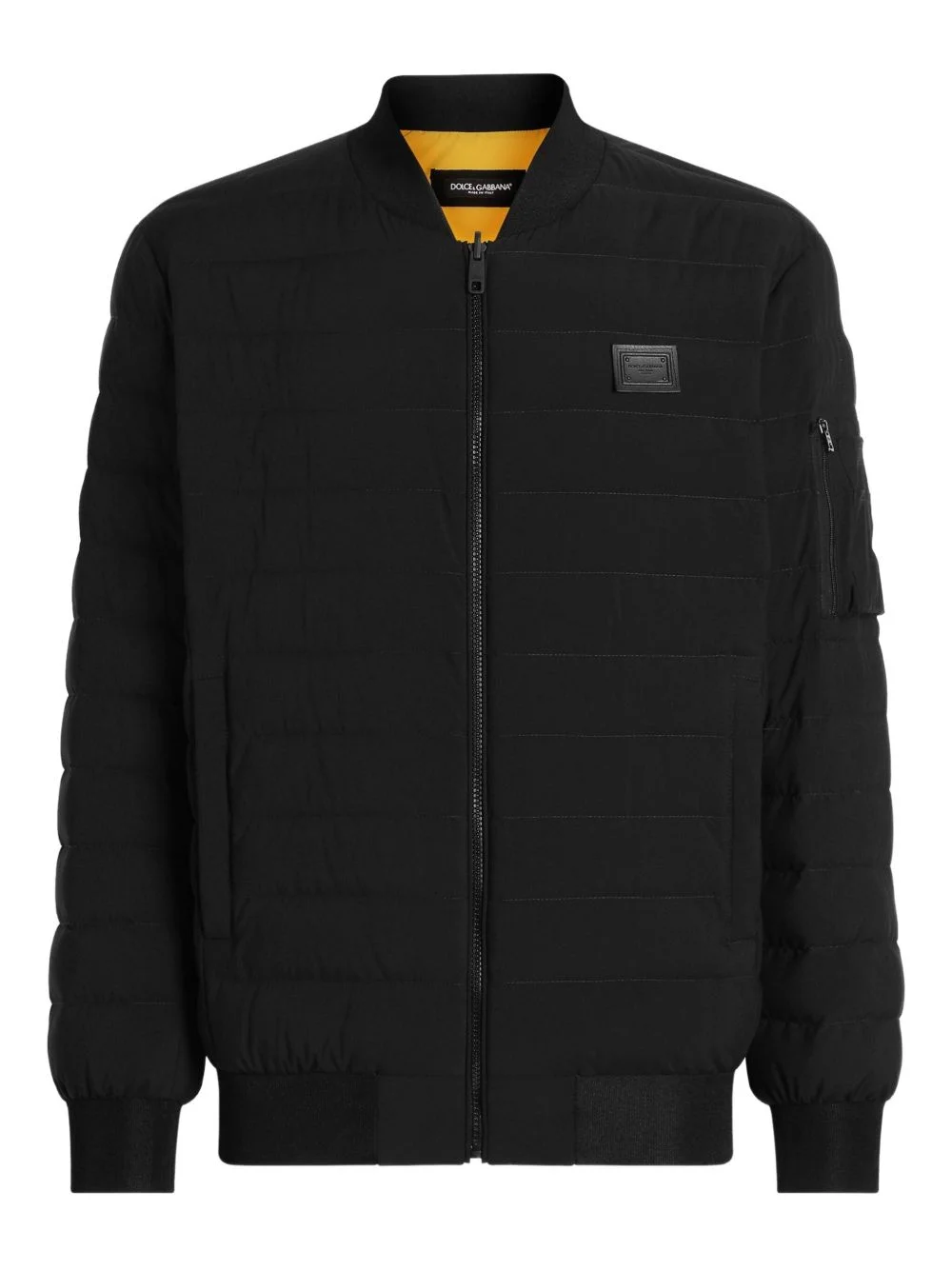 quilted zip-up jacket - 1