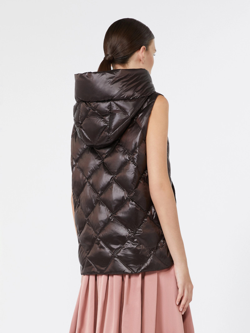 TROPICO Regular water-repellent canvas padded gilet - BROWN 4