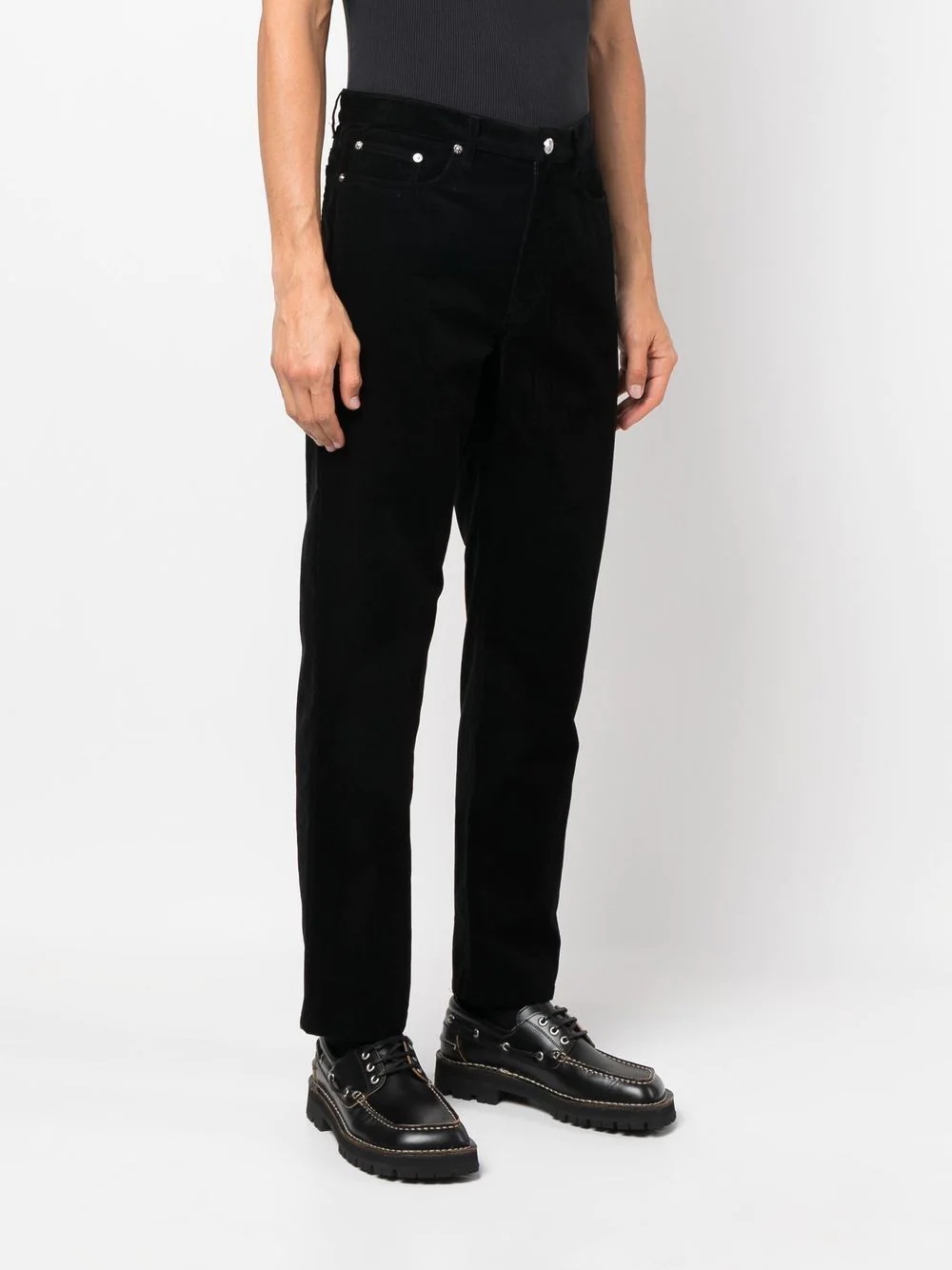 corduroy straight-leg trousers - 3