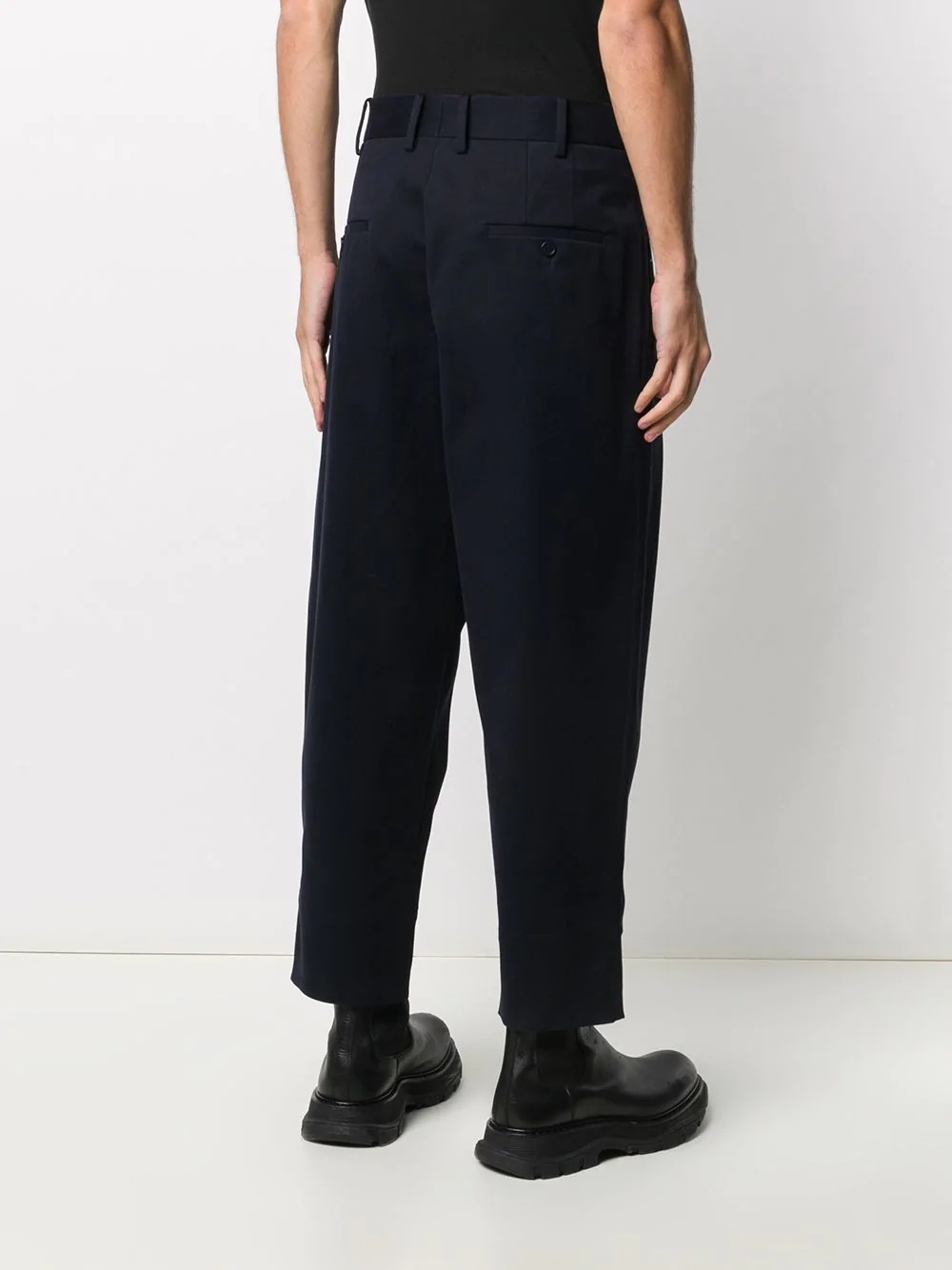 one-pleat loose trousers - 4