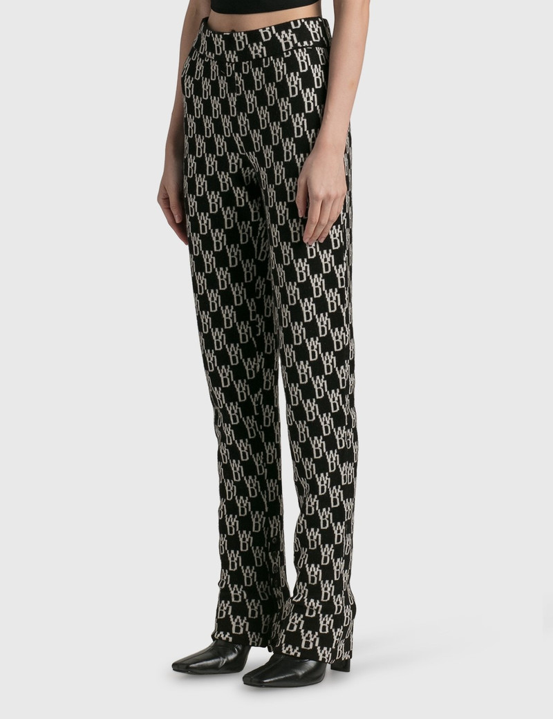 We11done FITTED KNIT JACQUARD TROUSERS outlook