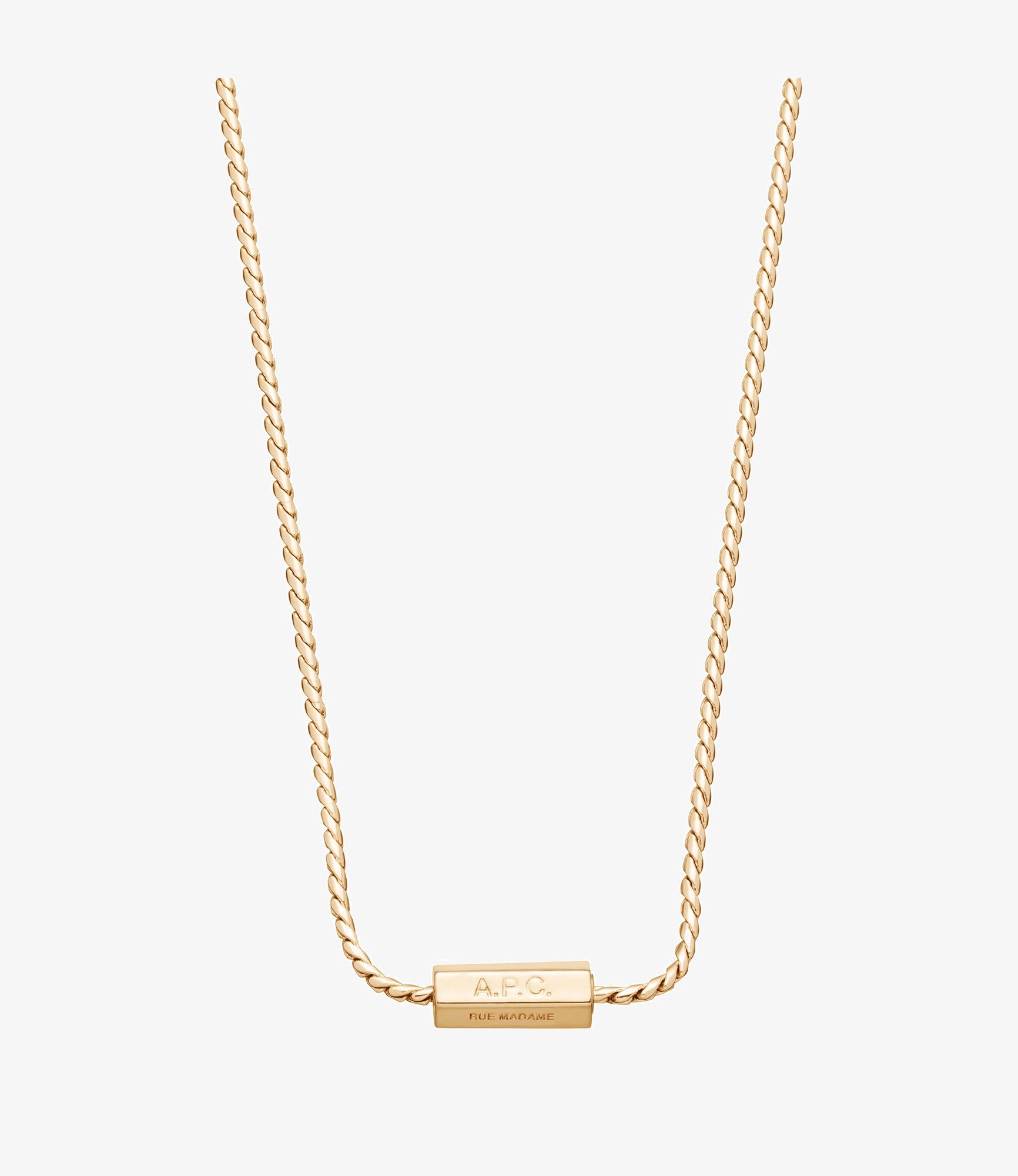【関税込み】A.P.C. ゴールド Angle ネックレス A.P.C. ANGLE NECKLACE | REVERSIBLE