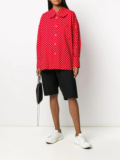 Comme des Garçons GIRL polka dot print shirt outlook