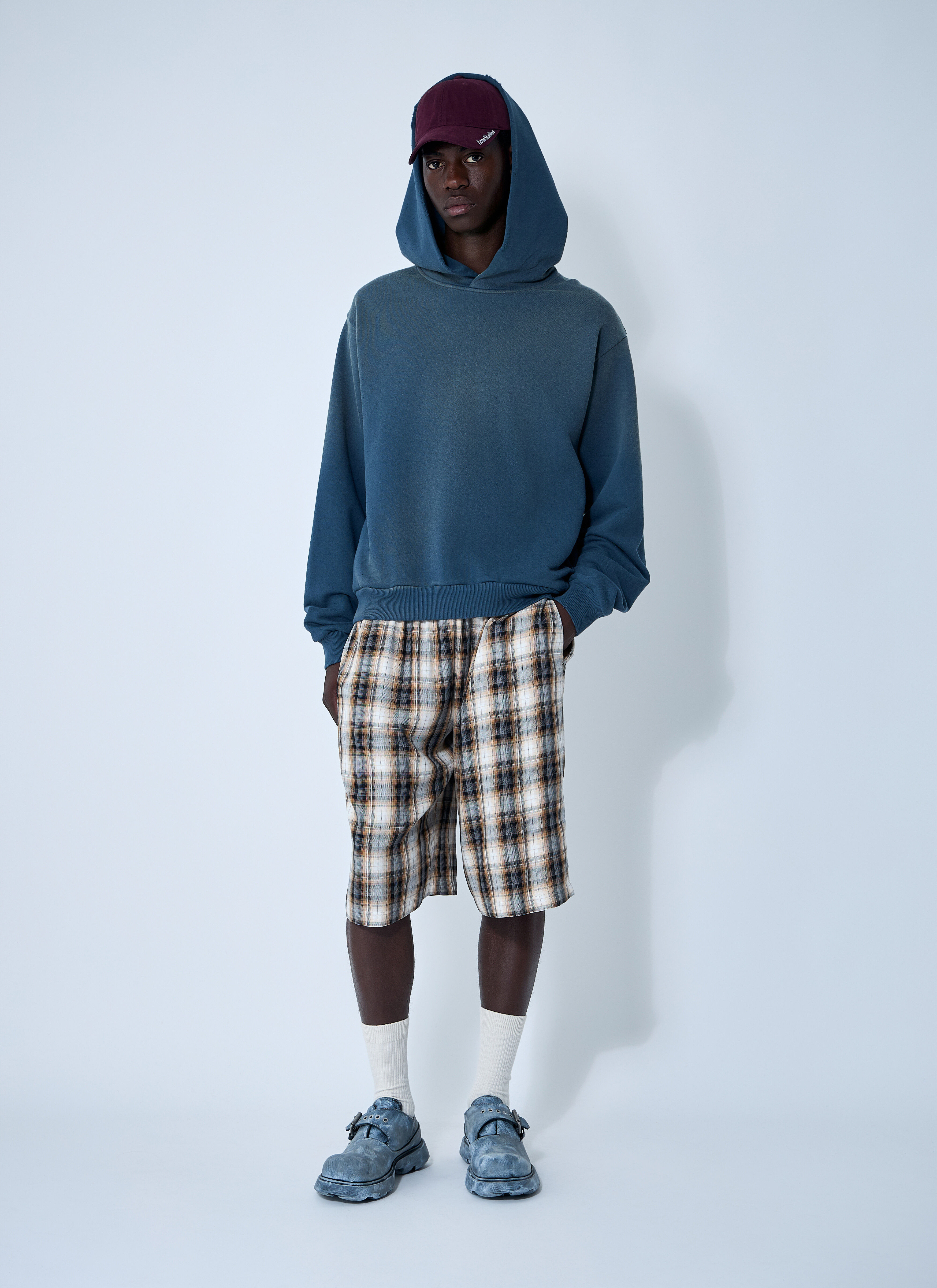 Hooded Logo Motif Sweatshirt - 2