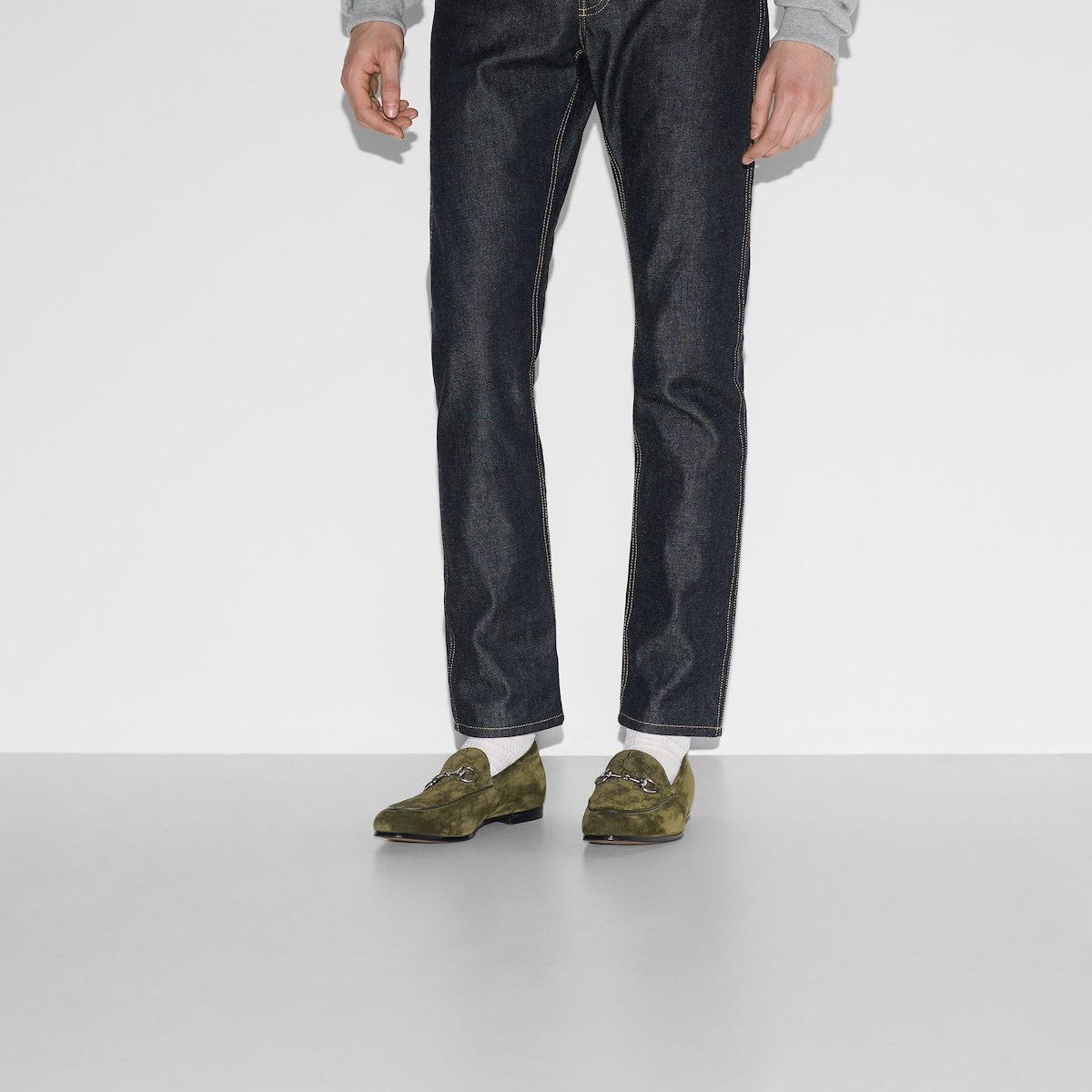Gucci Horsebit GG Suede Loafers - 5