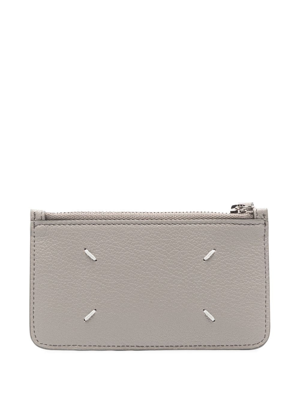 four-stitch leather zipped wallet - 2