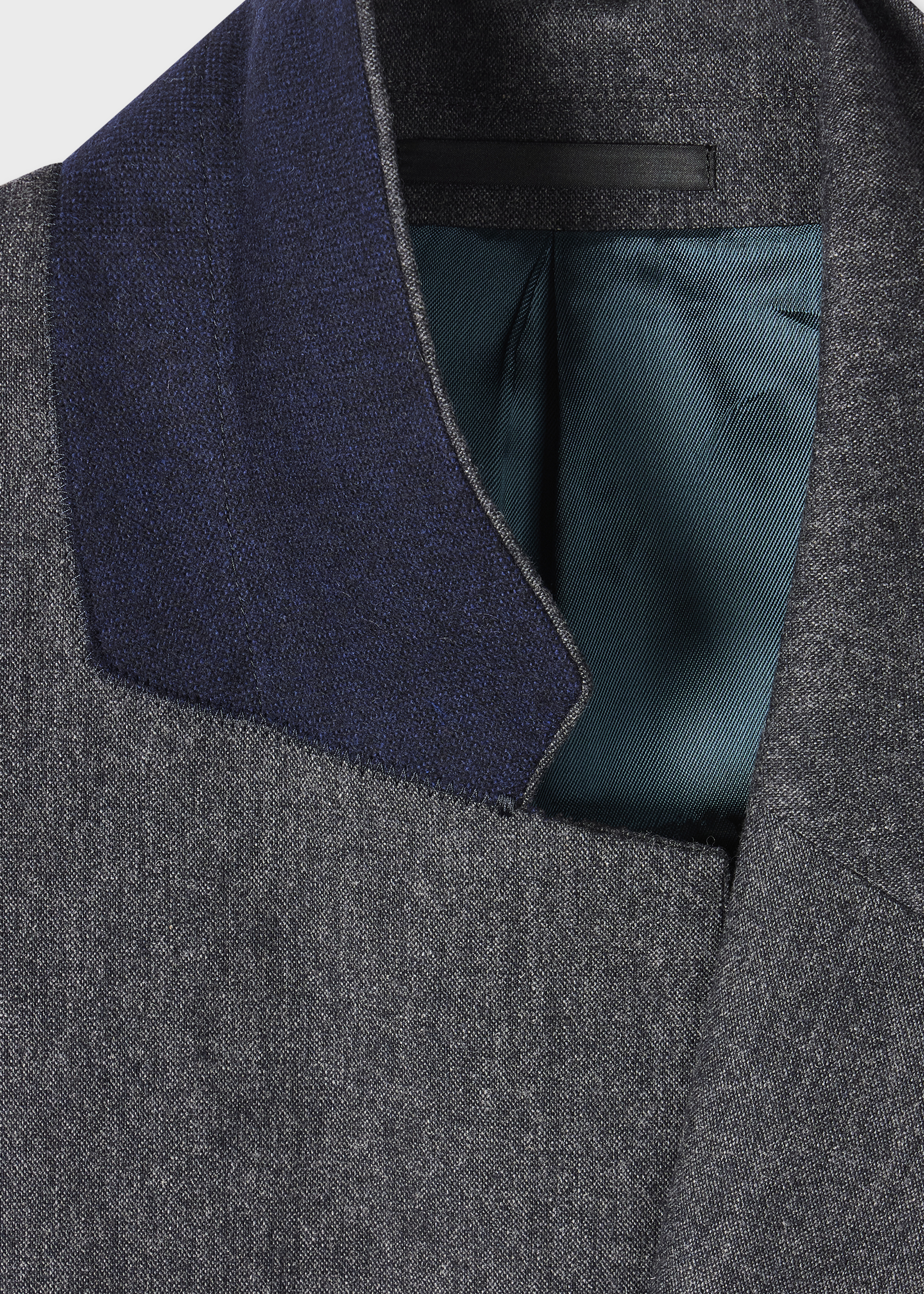 Navy Melange Wool-Blend Suit - 2