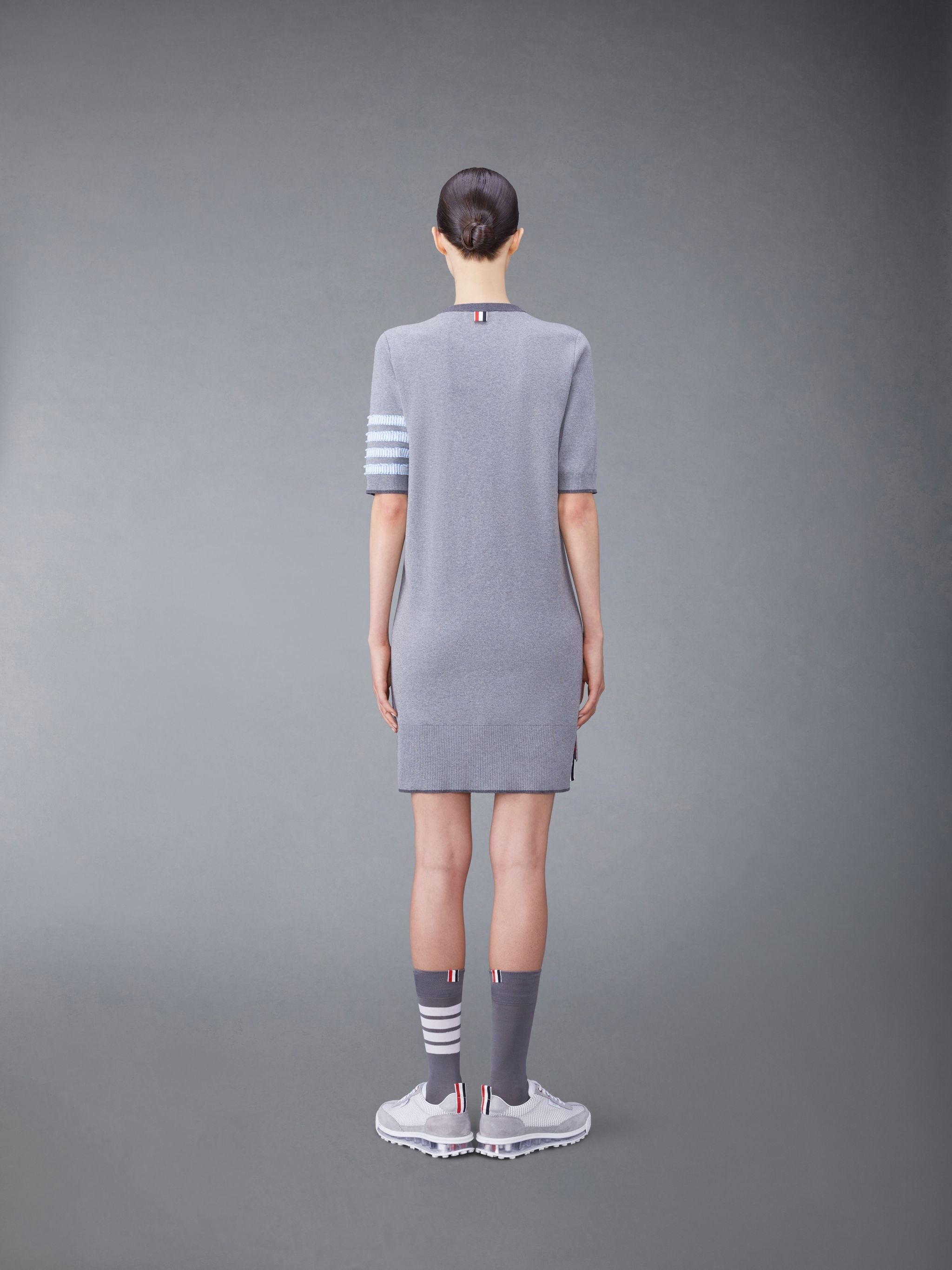 4-Bar stripe knitted minidress - 3