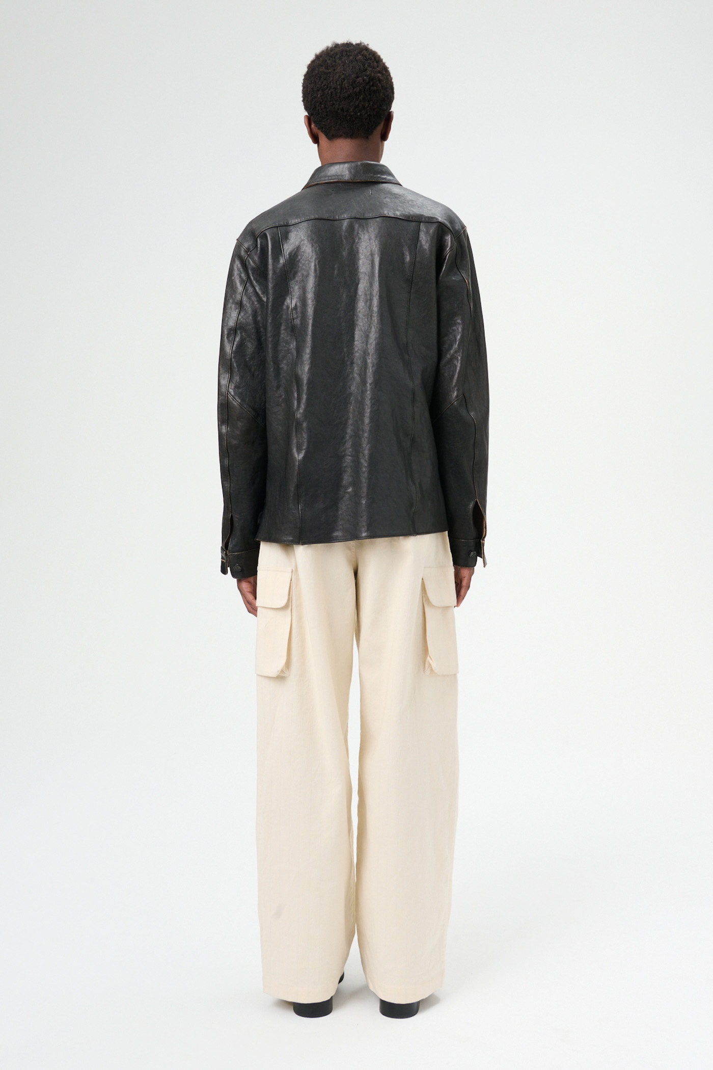 Welding Shirt Worn Brown Lambskin - 6