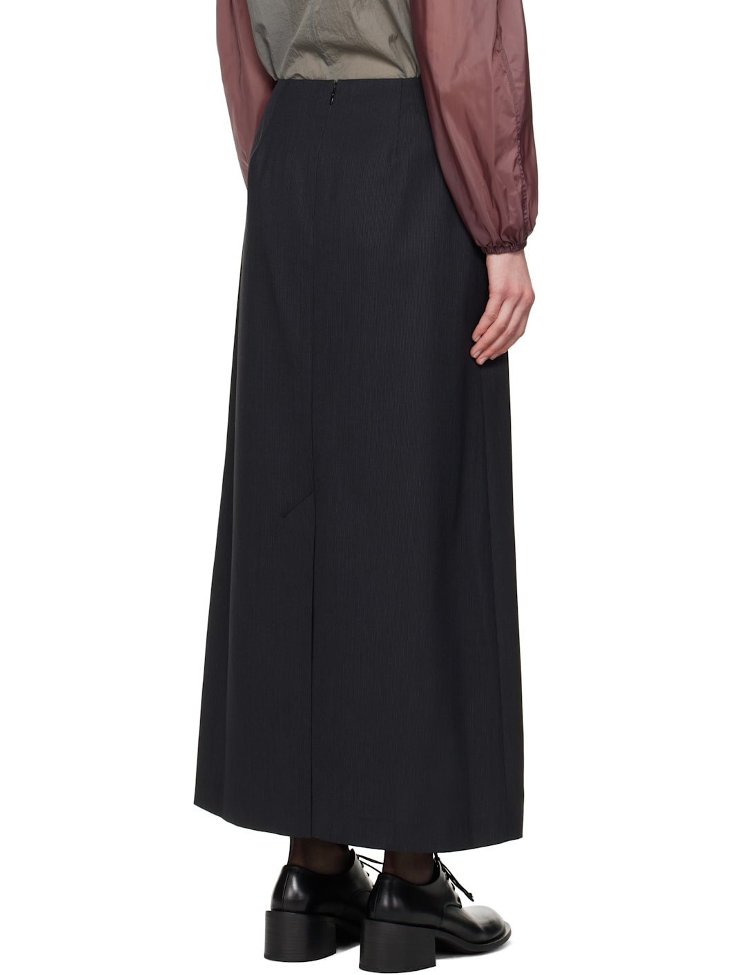 Black Stripe Maxi Skirt - 3