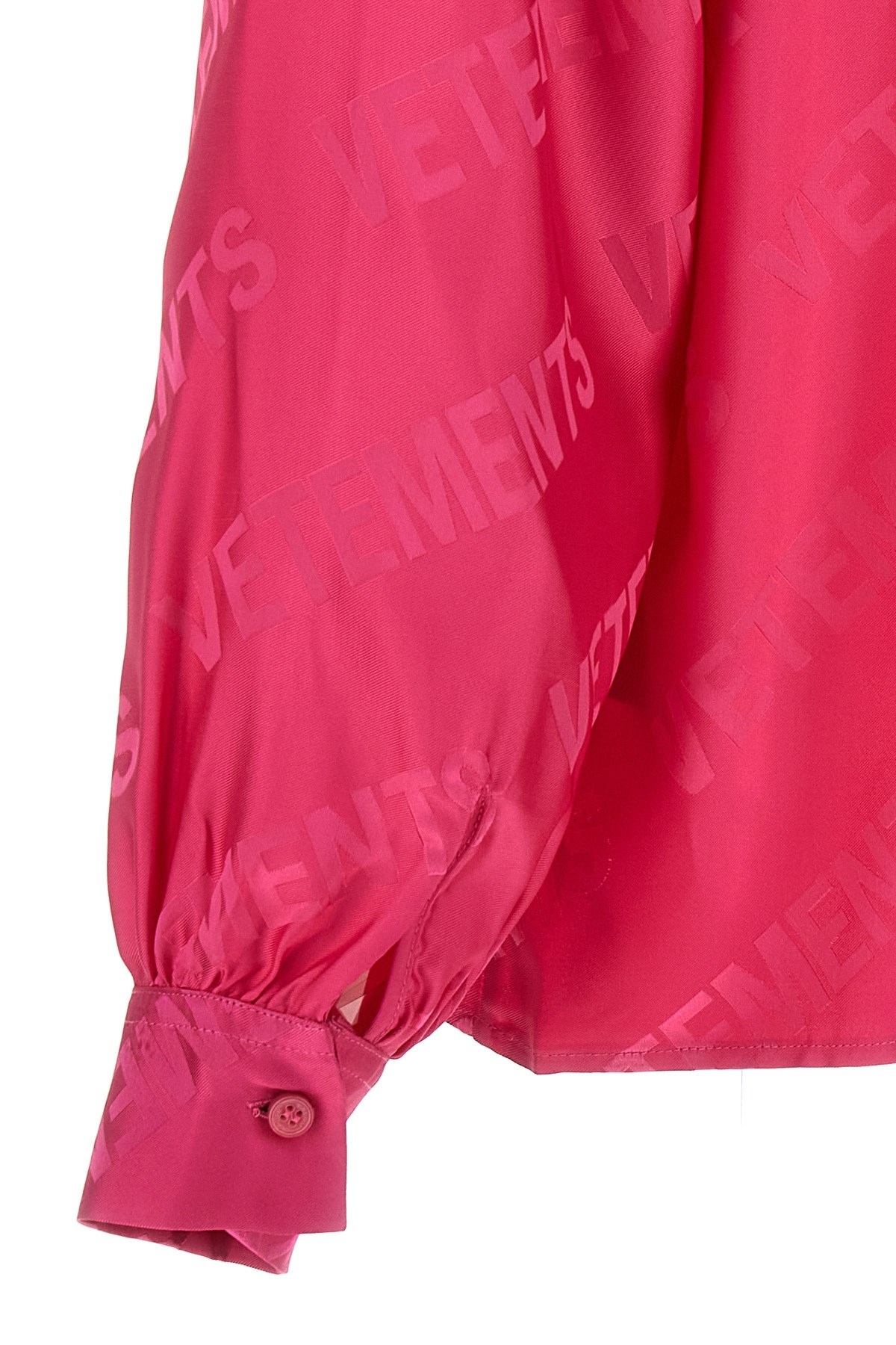 Tシャツ・カットソー VETEMENTS FW23 'Monogram' blouse (WE54SH100H HOTPINK) VETEMENTS 'Monogram' blouse | julianfashion | REVERSIBLE