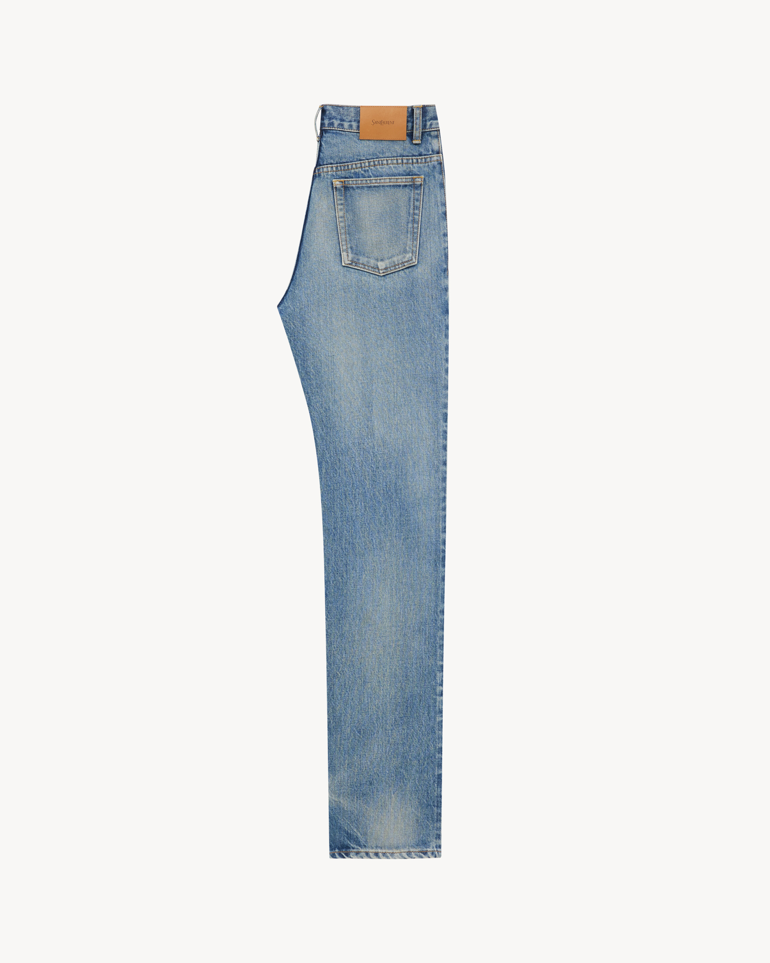 straight jeans in benjamin blue denim - 2