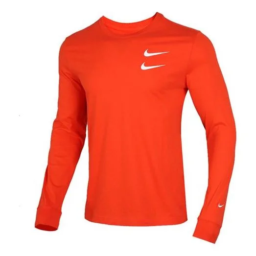Men's Nike Tee Round Neck Long Sleeves Orange T-Shirt CK2260-891 - 1