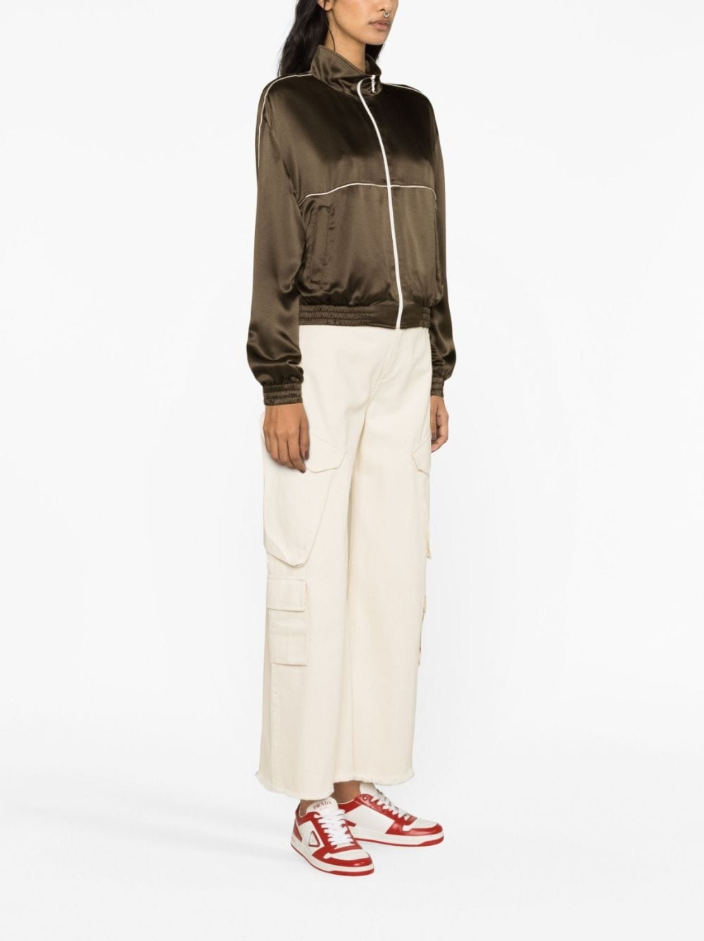 high-neck silk track jacket - 3