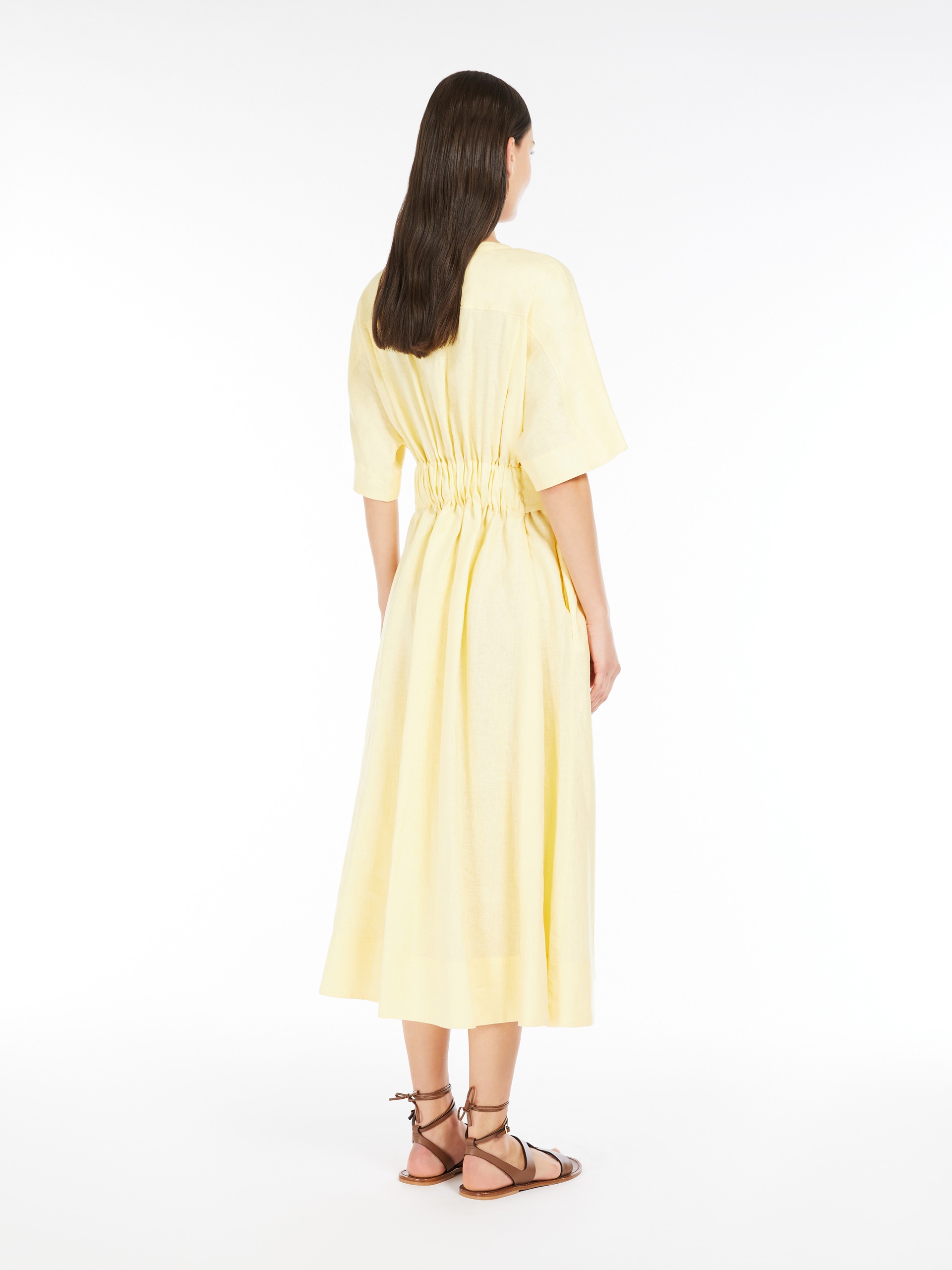 ASSENZI1234 Linen canvas shirt dress - 4