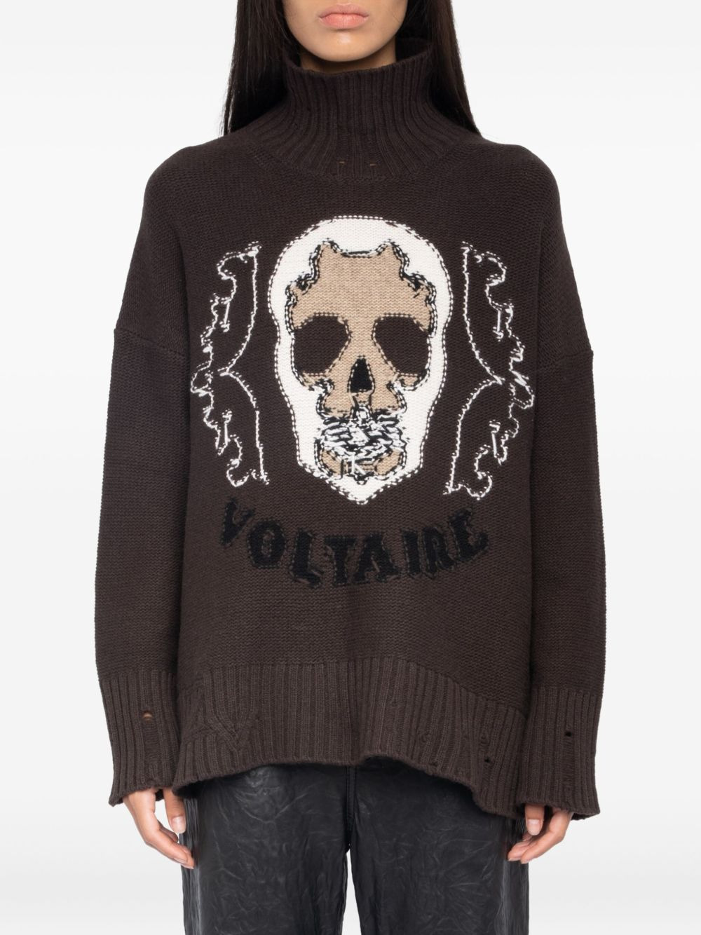 Bleeza skull-embellished turtleneck sweater - 3