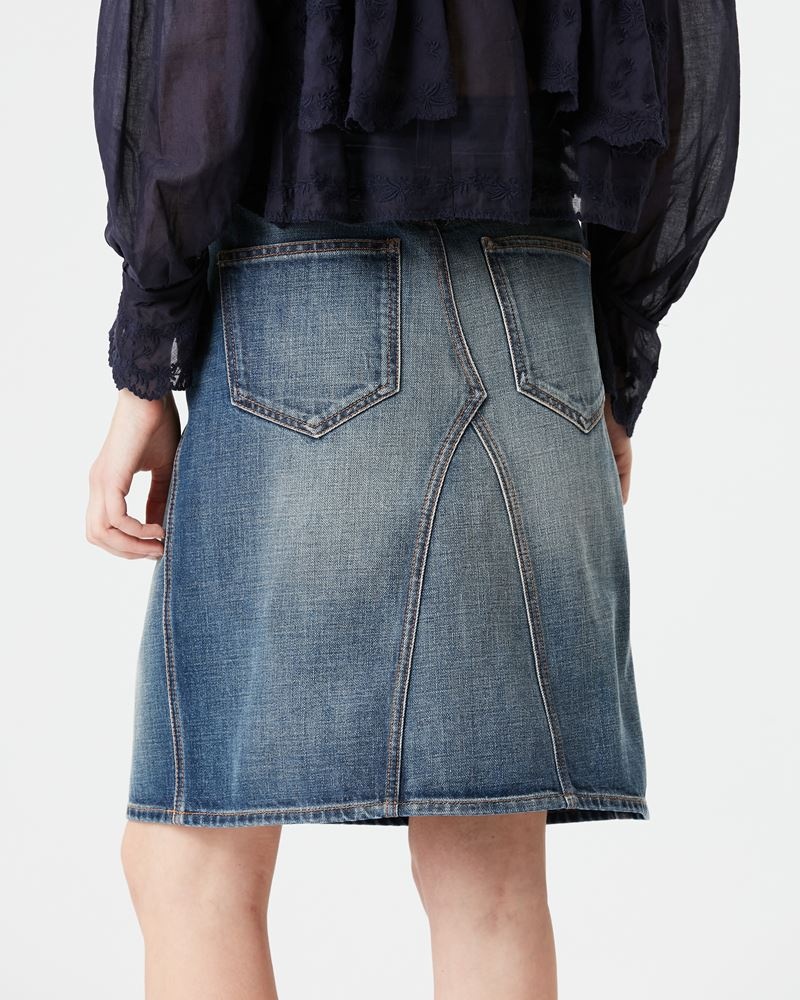 FIALI DENIM MIDI SKIRT - 5