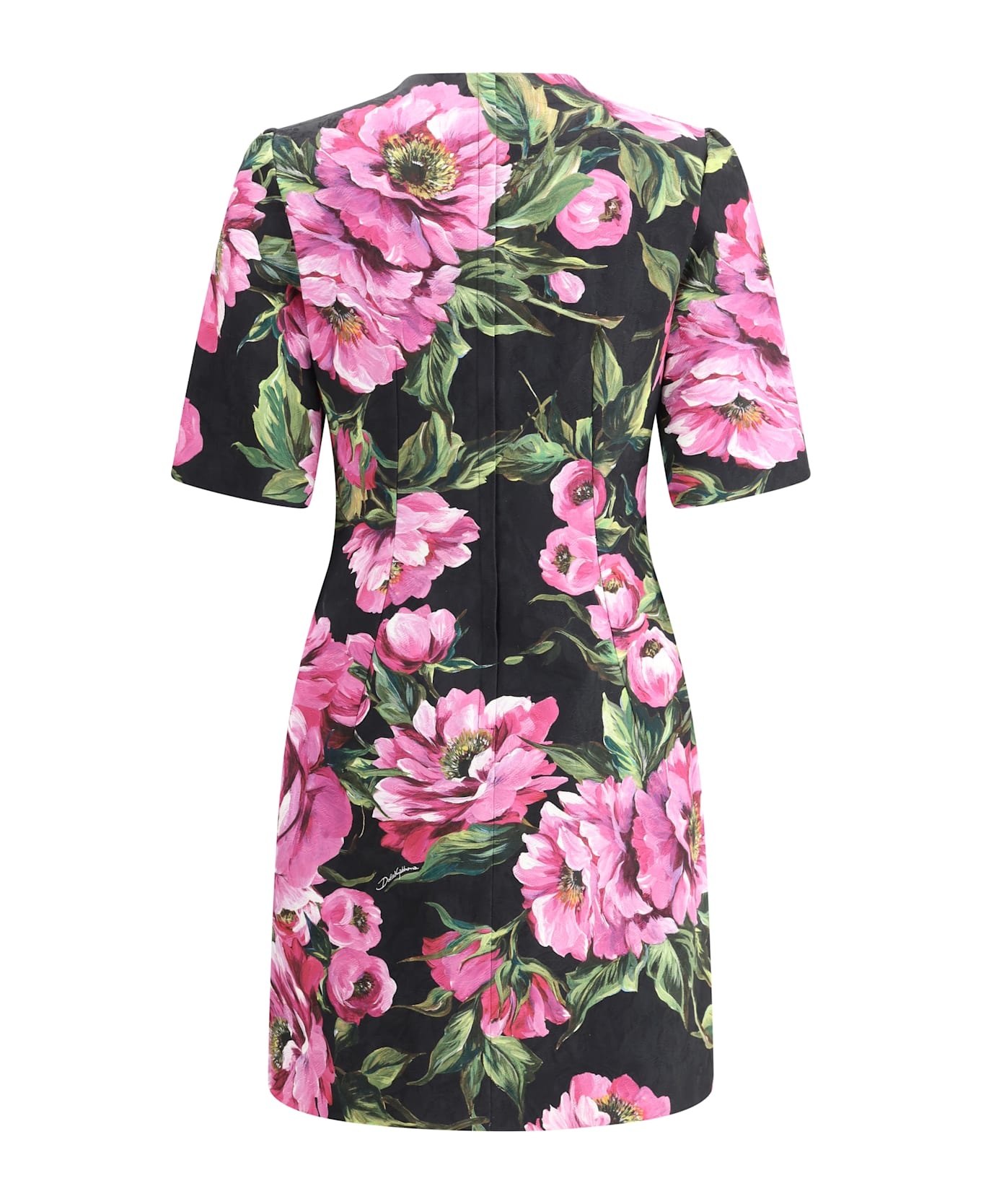 Peony Print Mini Dress - 2
