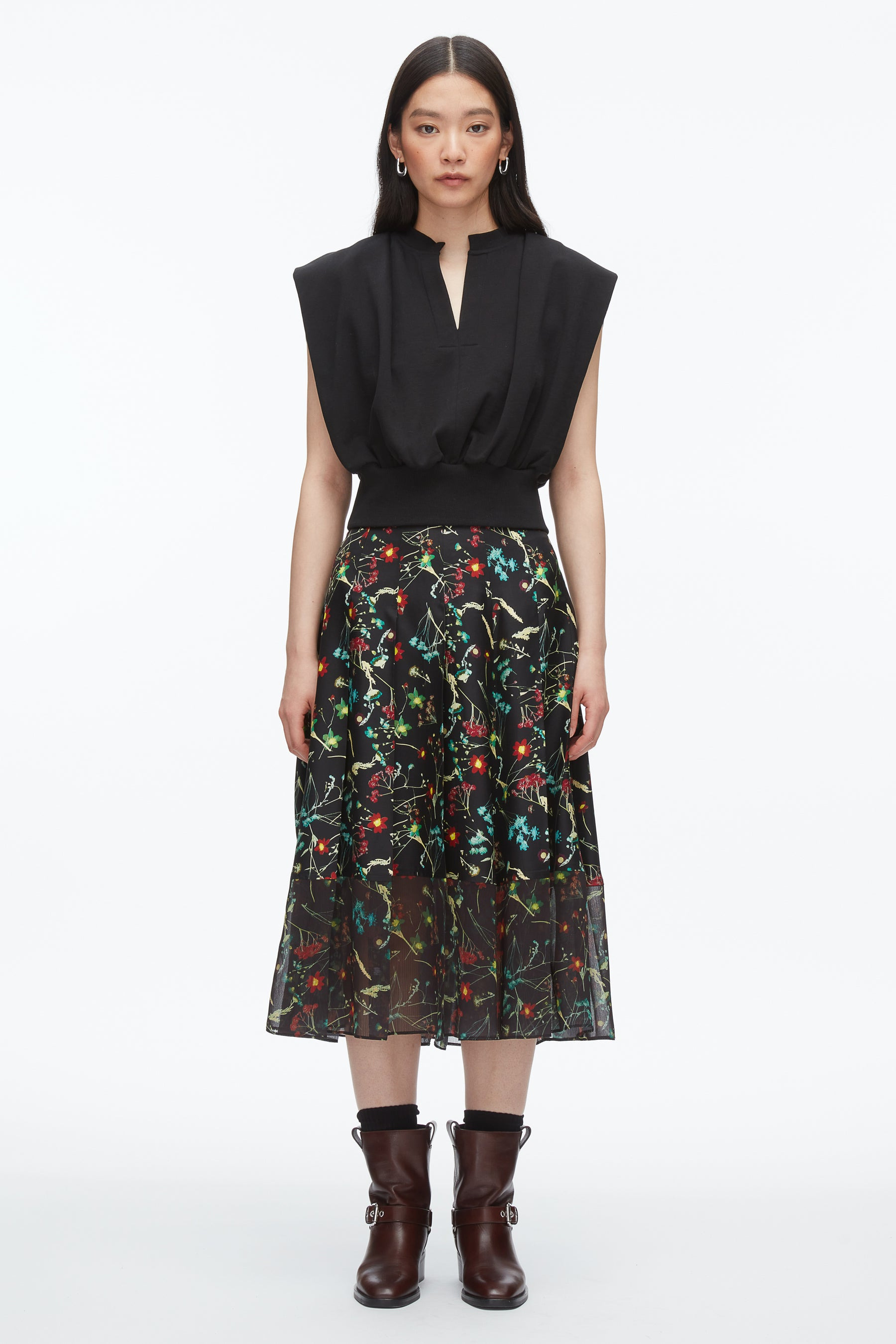 Bliss Floral Pleated Skirt - 2