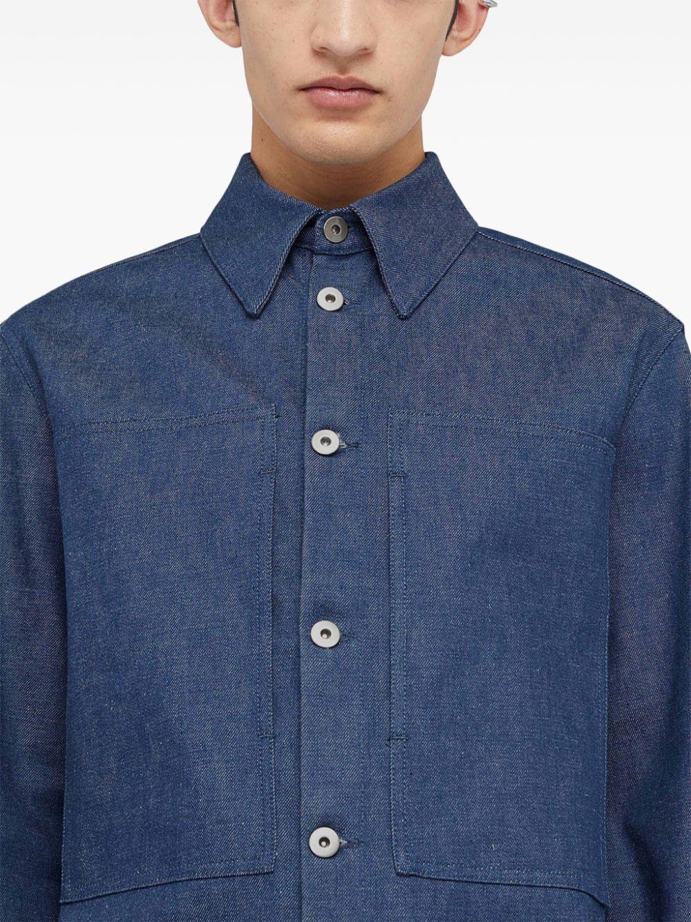 cotton denim overshirt - 5