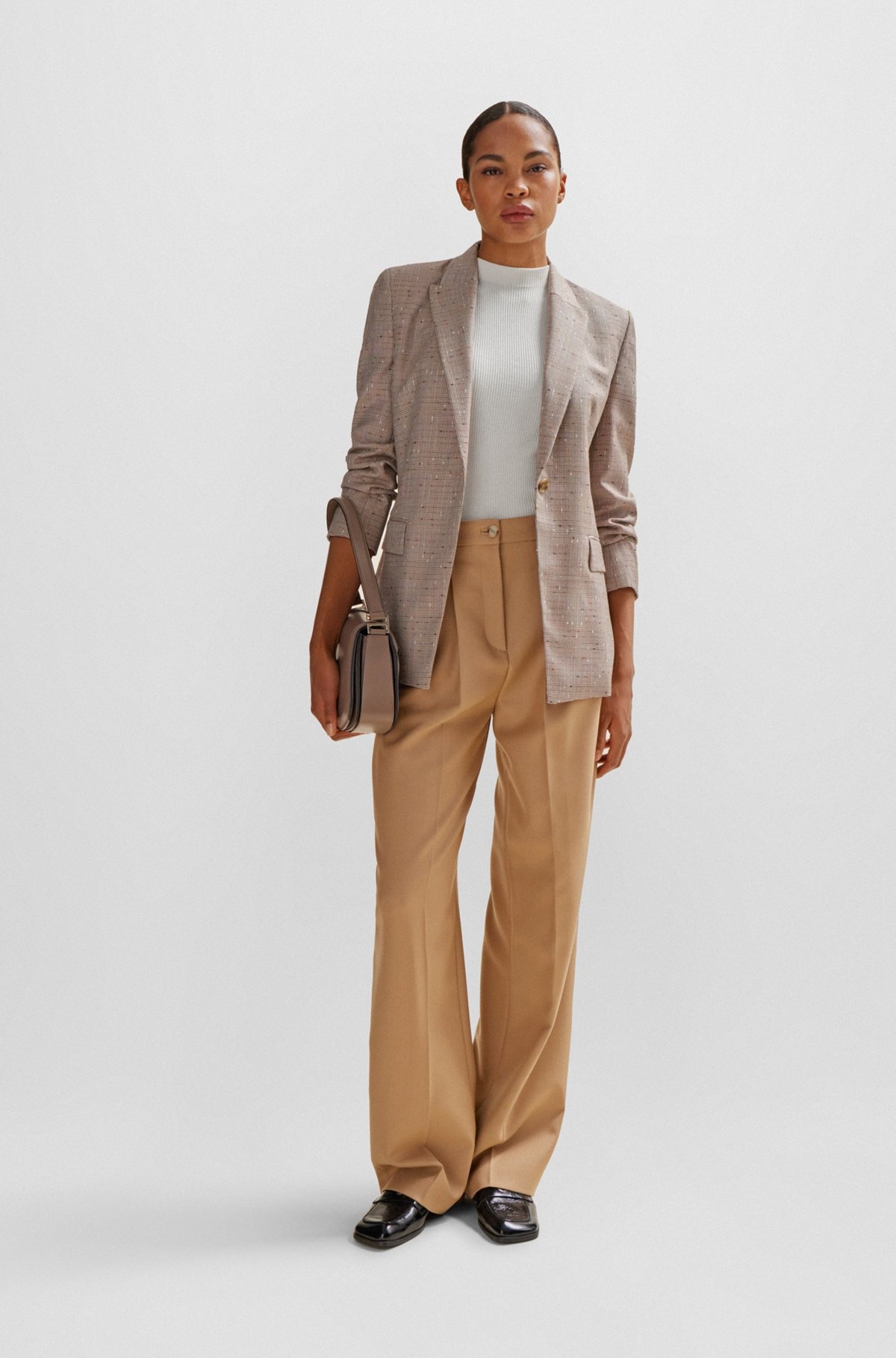 REGULAR-FIT TROUSERS IN VIRGIN-WOOL TWILL - 3