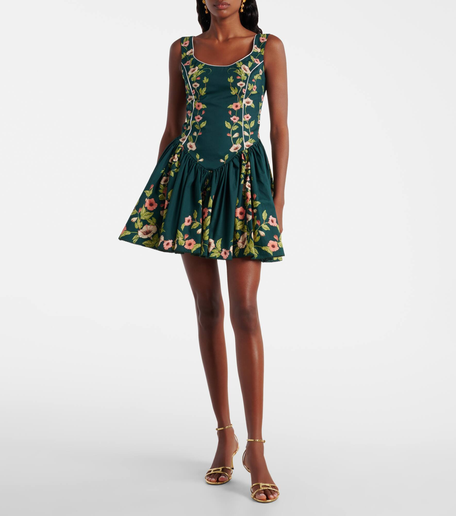 Pluma floral cotton minidress - 2