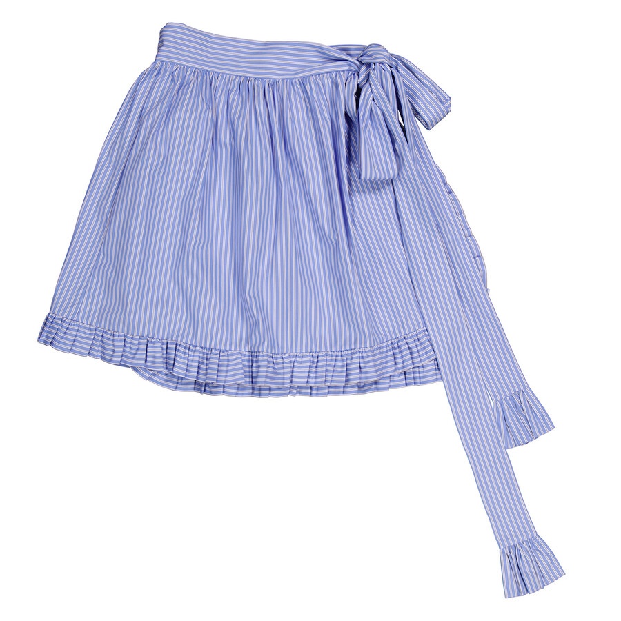 Stella McCartney Ladies Blue Stripes Ruffle Skirt - 5