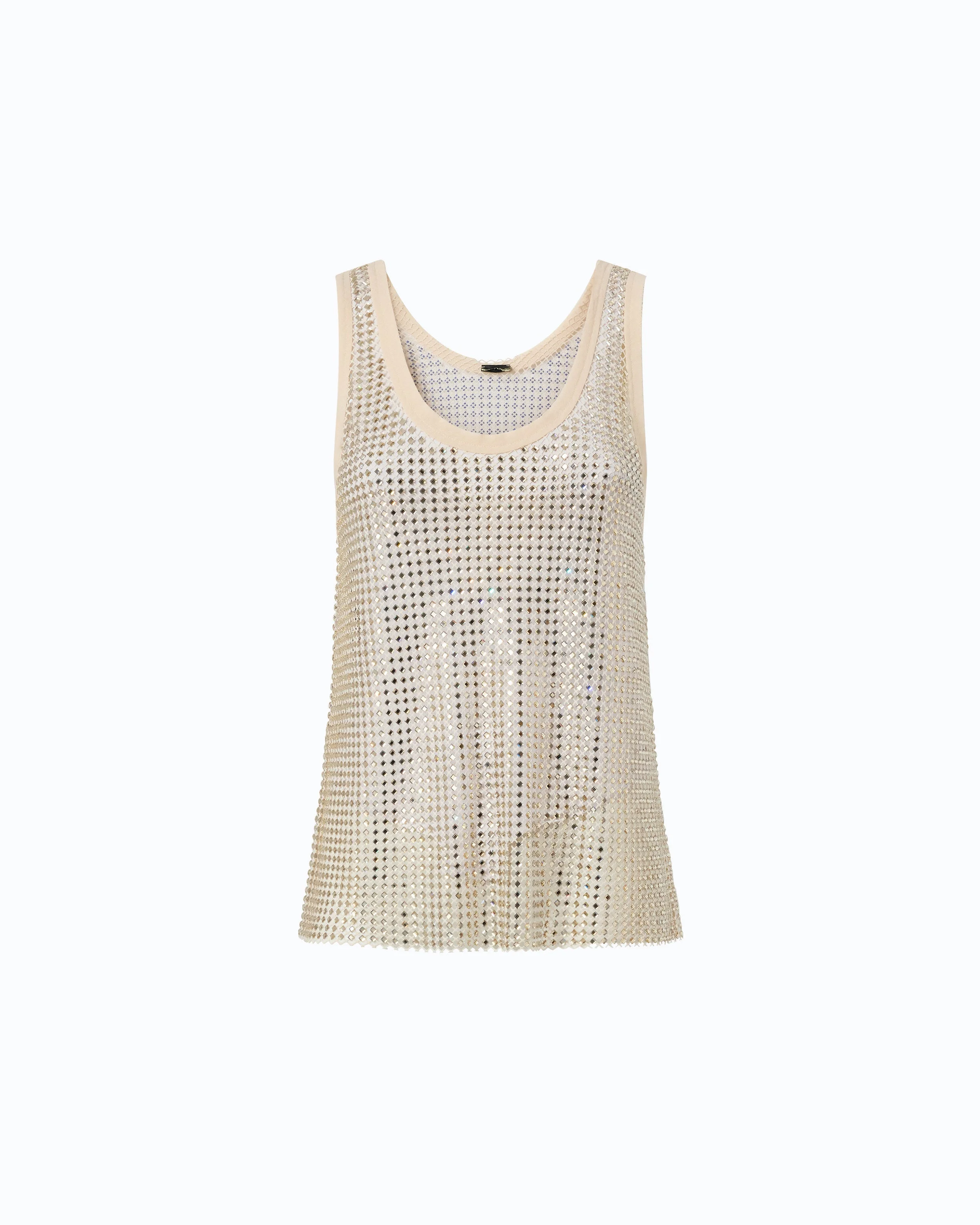 MESH TANK TOP WITH CRYSTALS - 1