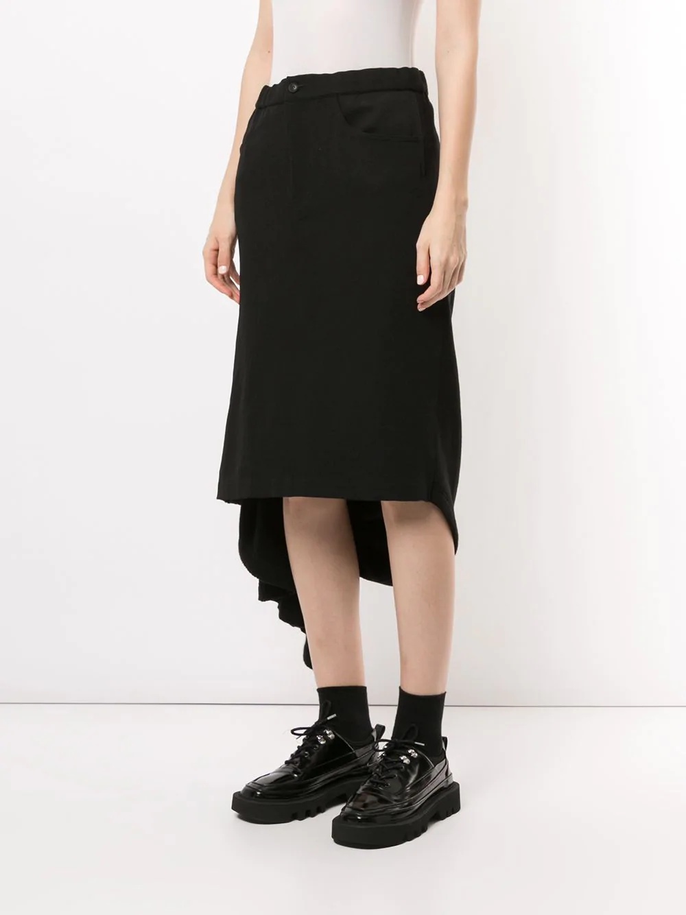 ruched asymmetric skirt - 3