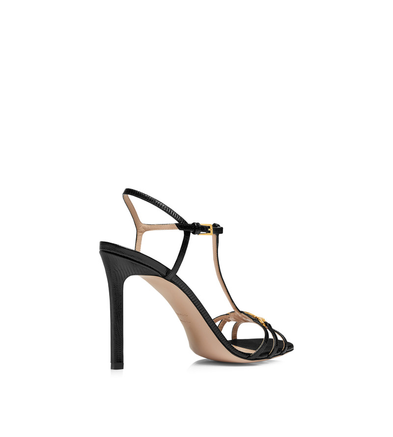 STAMPED LIZARD LEATHER WHITNEY SANDAL 3