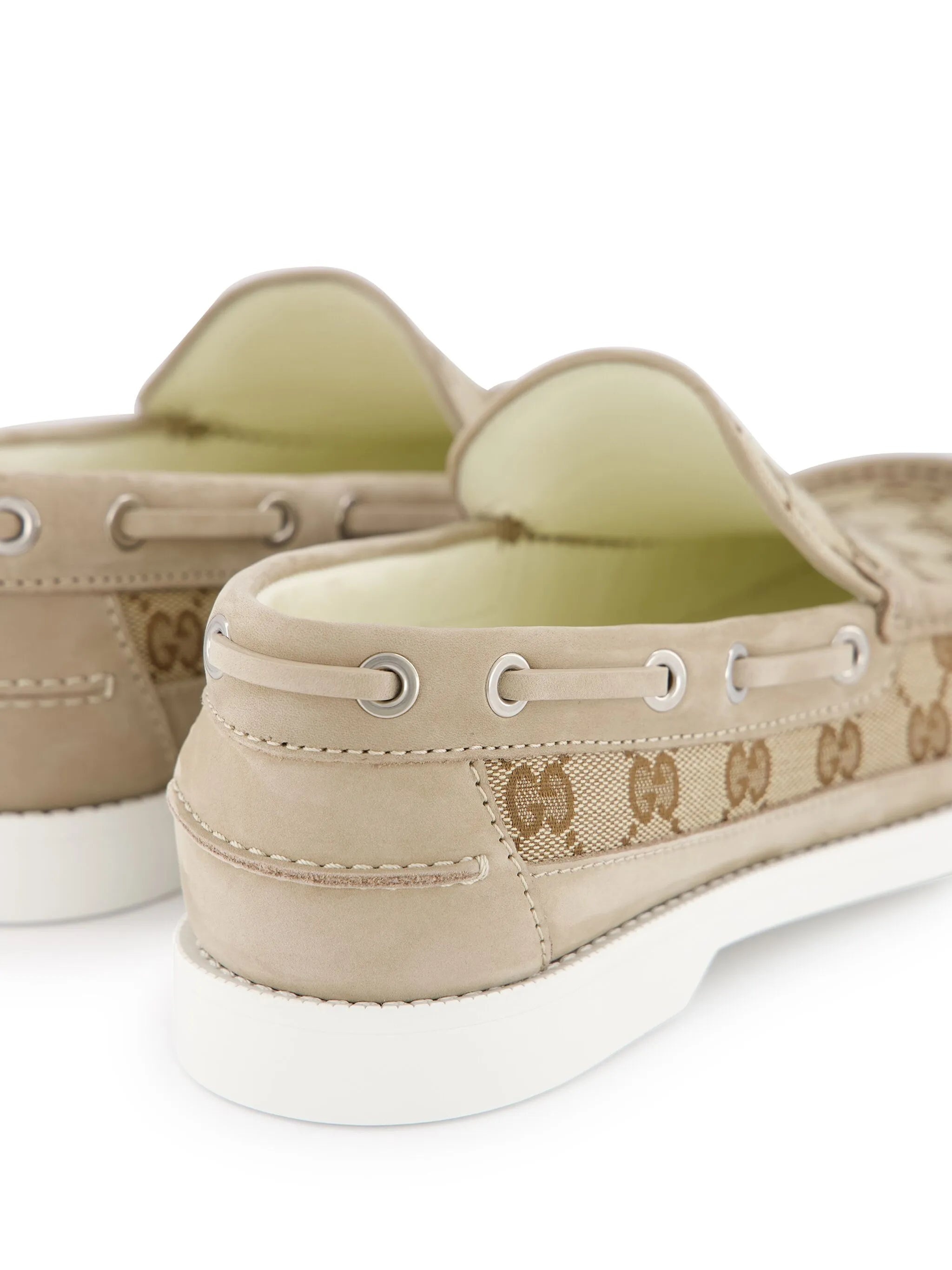 GG Canvas Leather Loafers - 3