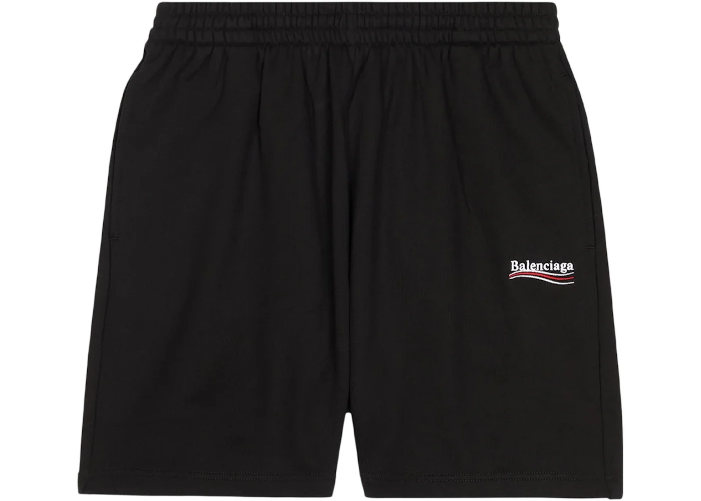 Balenciaga Political Campaign Large Fit Sweat Shorts Black/White - 1
