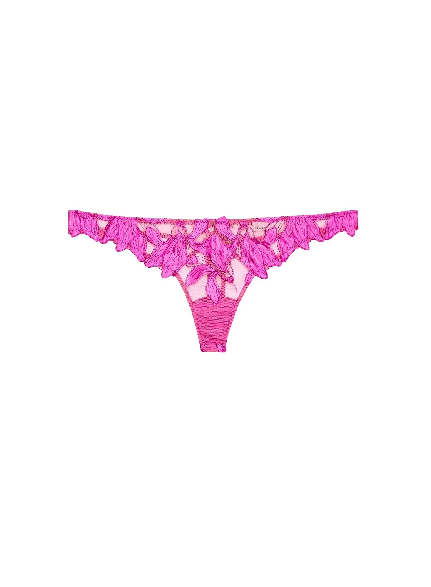 Lily Embroidery Hipster Thong - 1