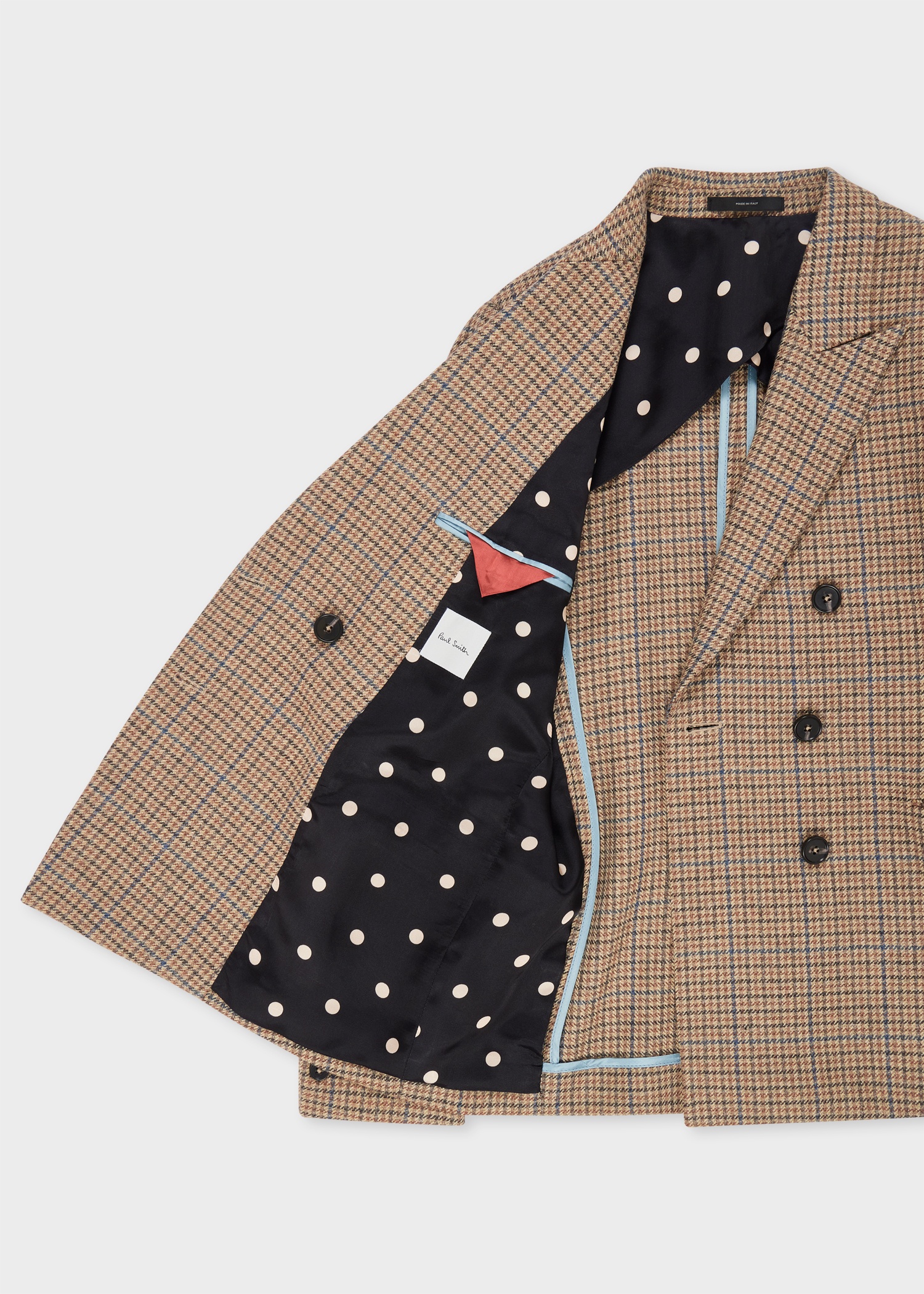 Women's Camel Lovat Tweed Double-Breasted Blazer - 4