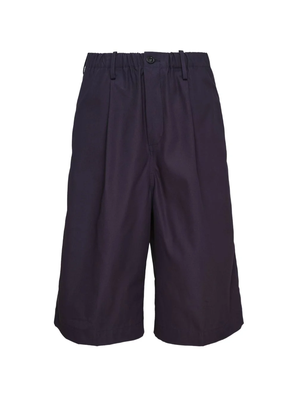 pleated elasticated-waist shorts - 1