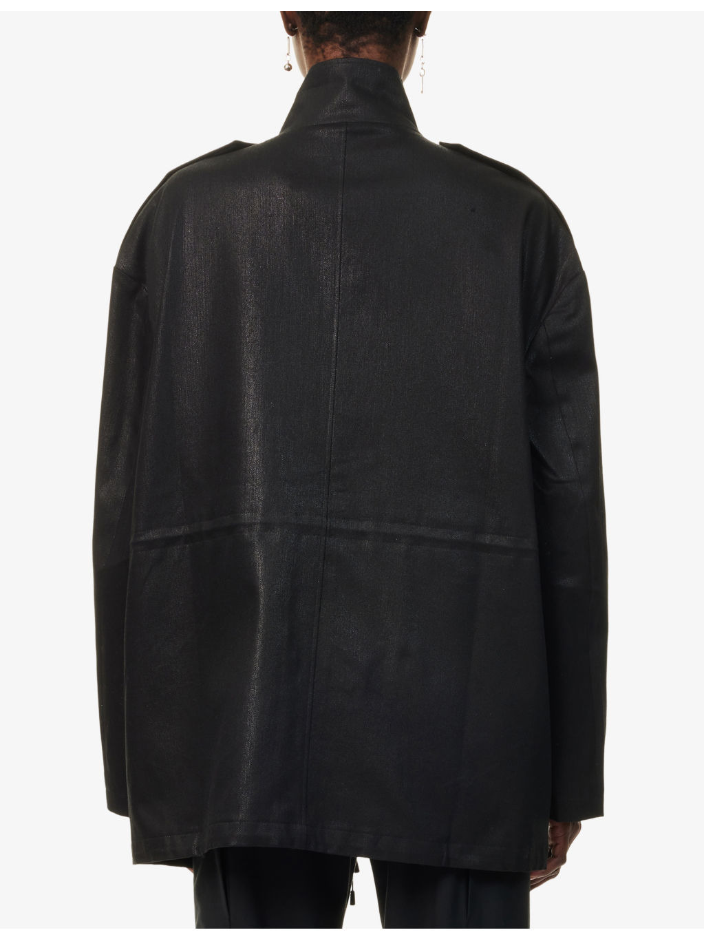 Relaxed-Fit Drawstring Stretch-Cotton Jacket - 4