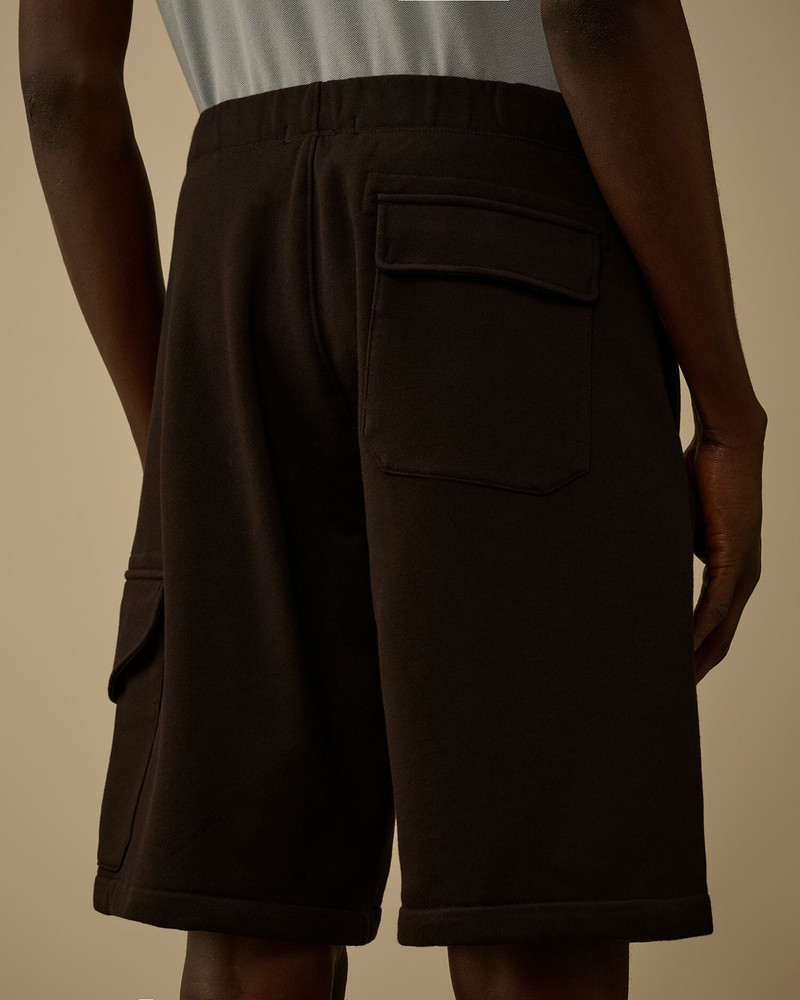 Diagonal Raised Fleece Cargo Sweatshorts 6