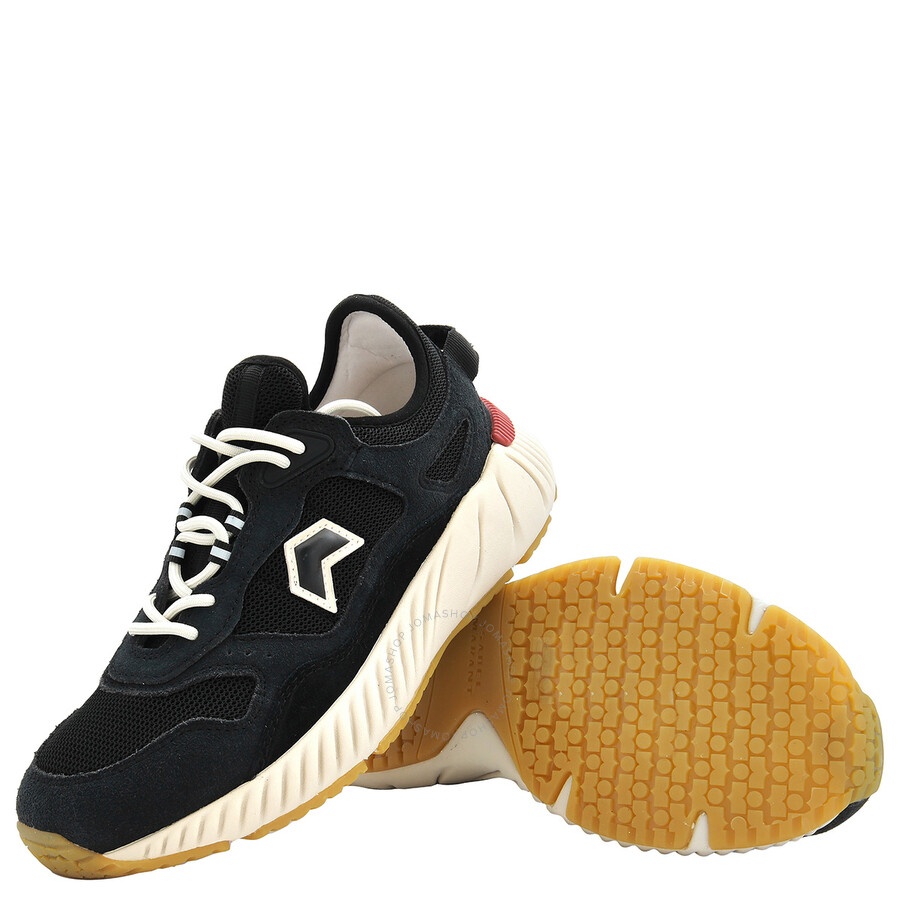 Isabel Marant Ladies Black / White Ewie Sporty Leather Sneakers - 2