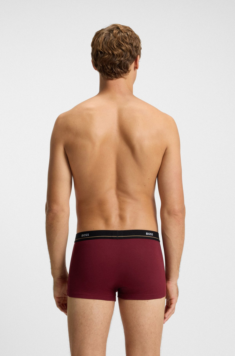 BOSS FIVE-PACK OF STRETCH-COTTON TRUNKS WITH LOGO WAISTBANDS outlook