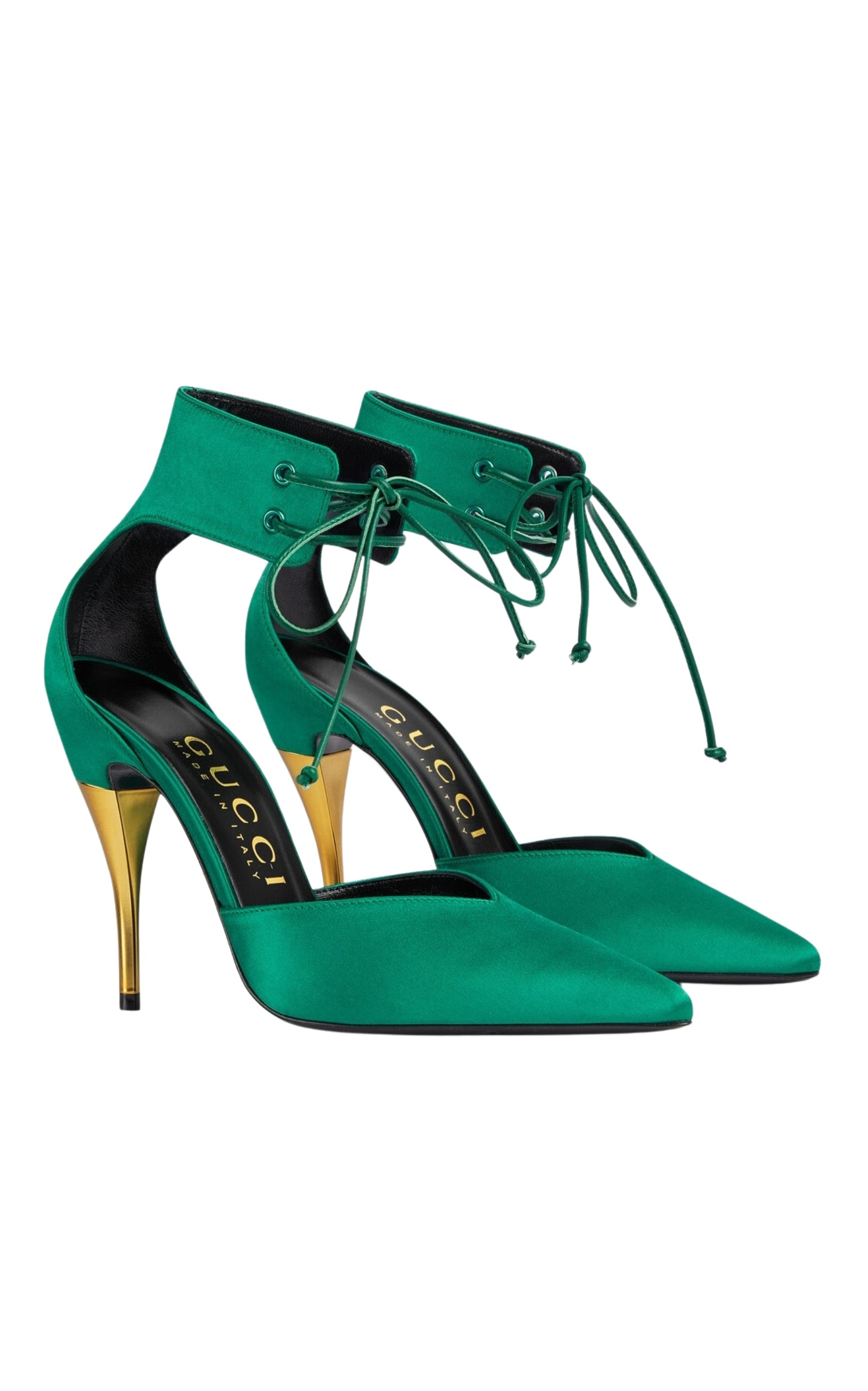 Lace-up satin Pump - 3