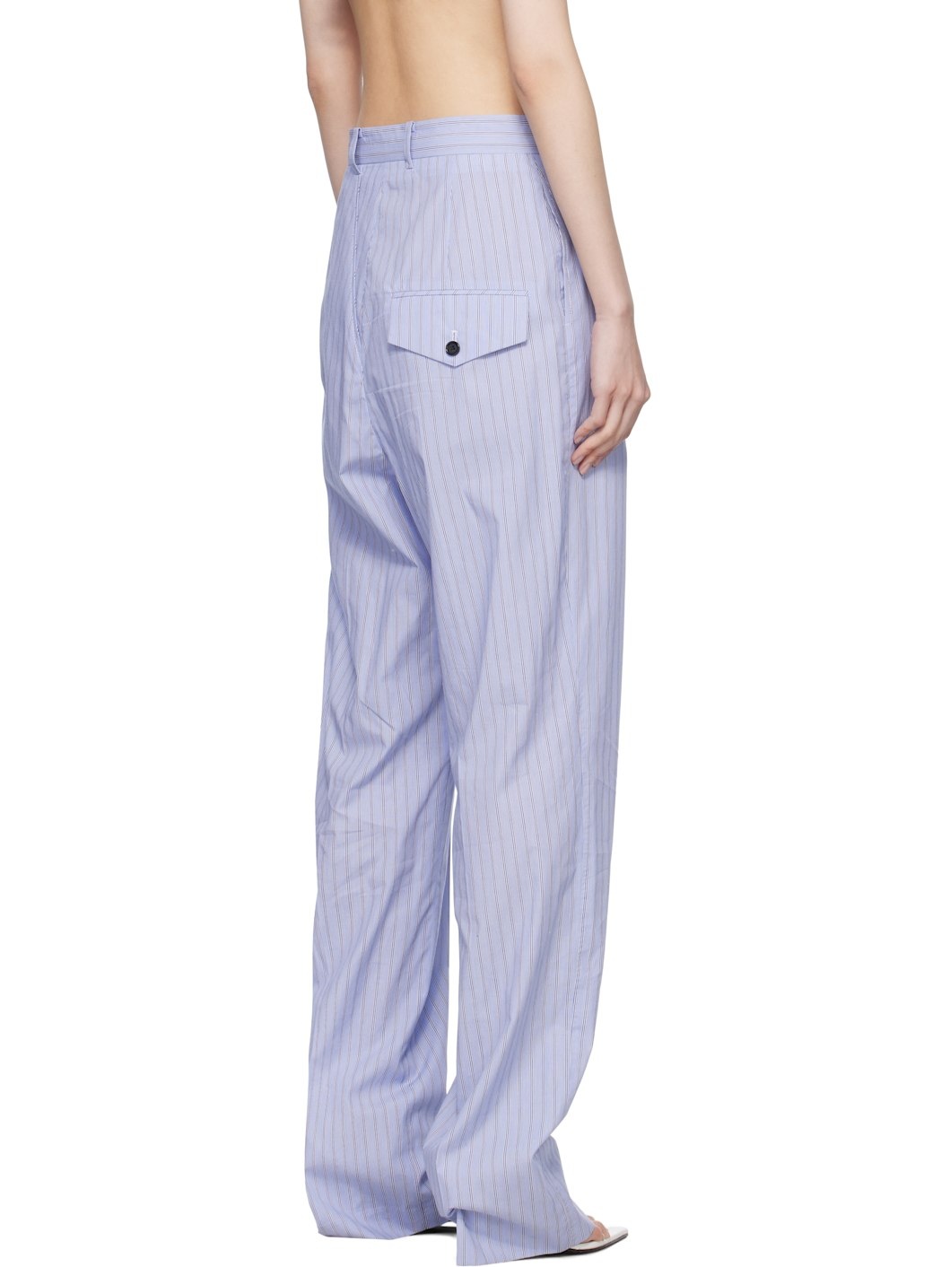 Blue Stripe Front Pocket Lounge Pants - 3