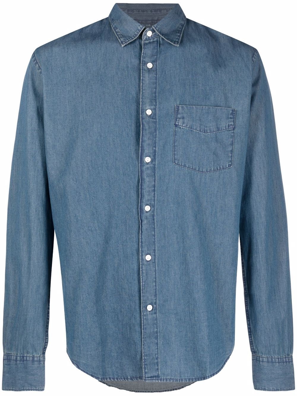 pocket button-up denim shirt - 1